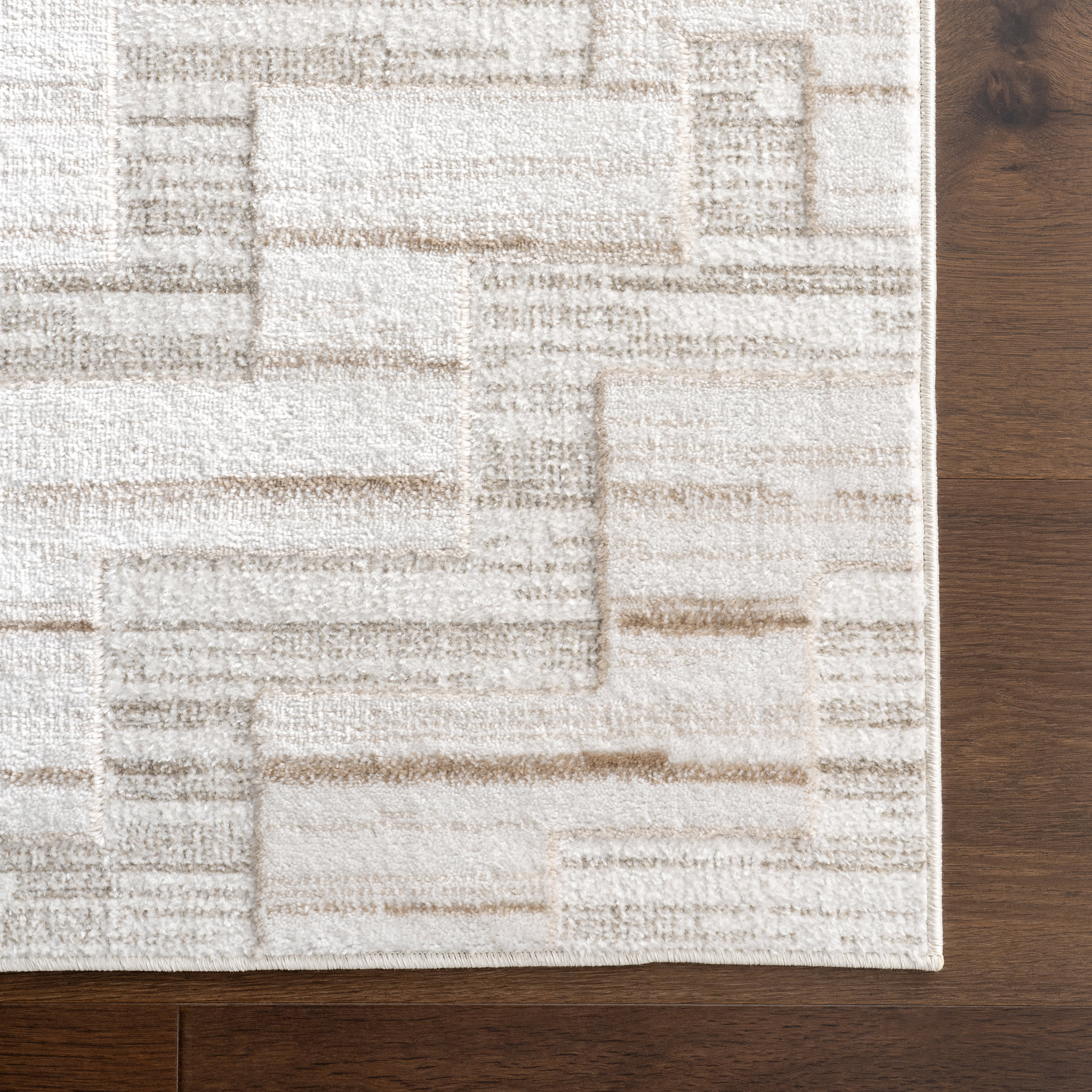 Chana Geometric Washable Rug | Ivory - Image 4