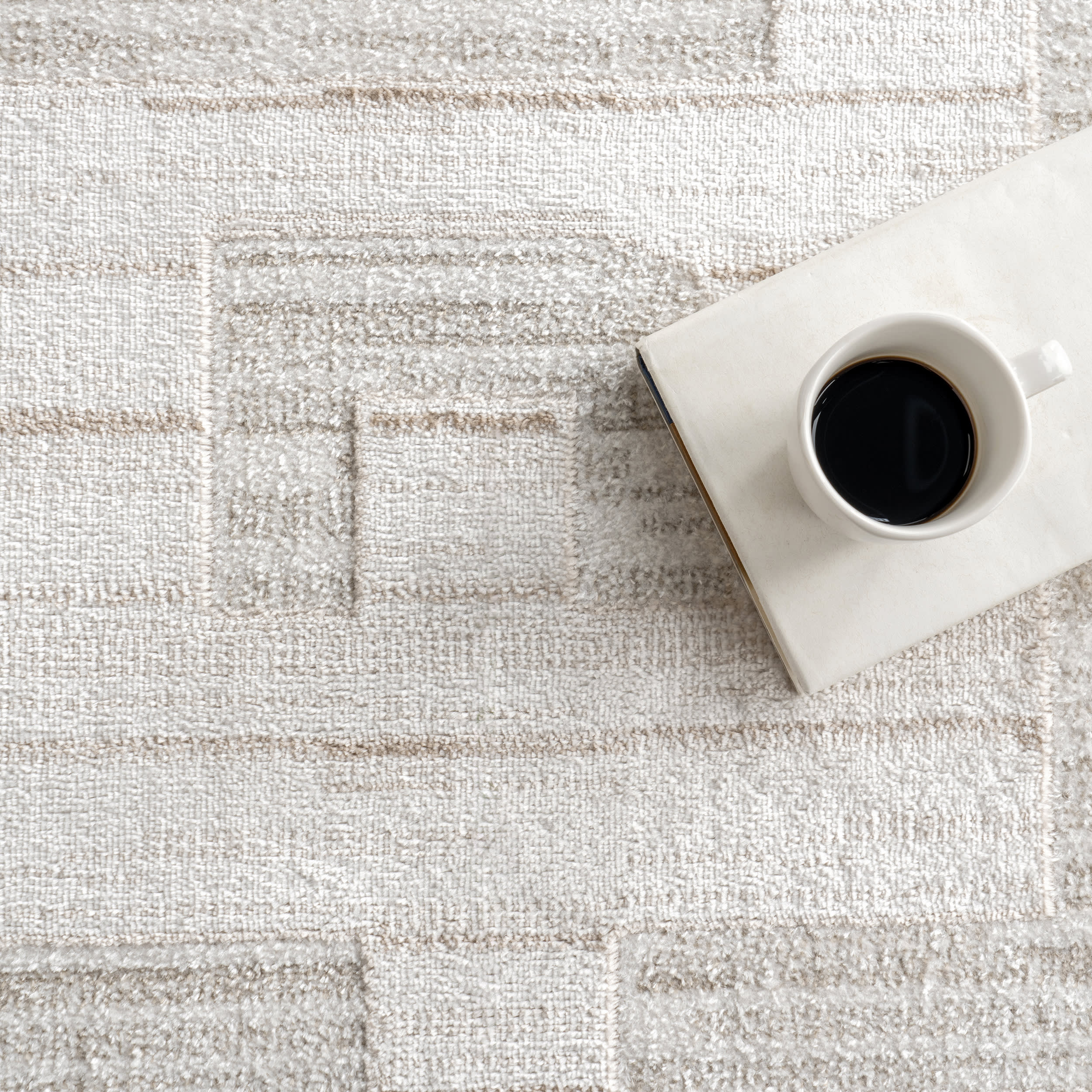 Chana Geometric Washable Rug | Ivory - Image 8