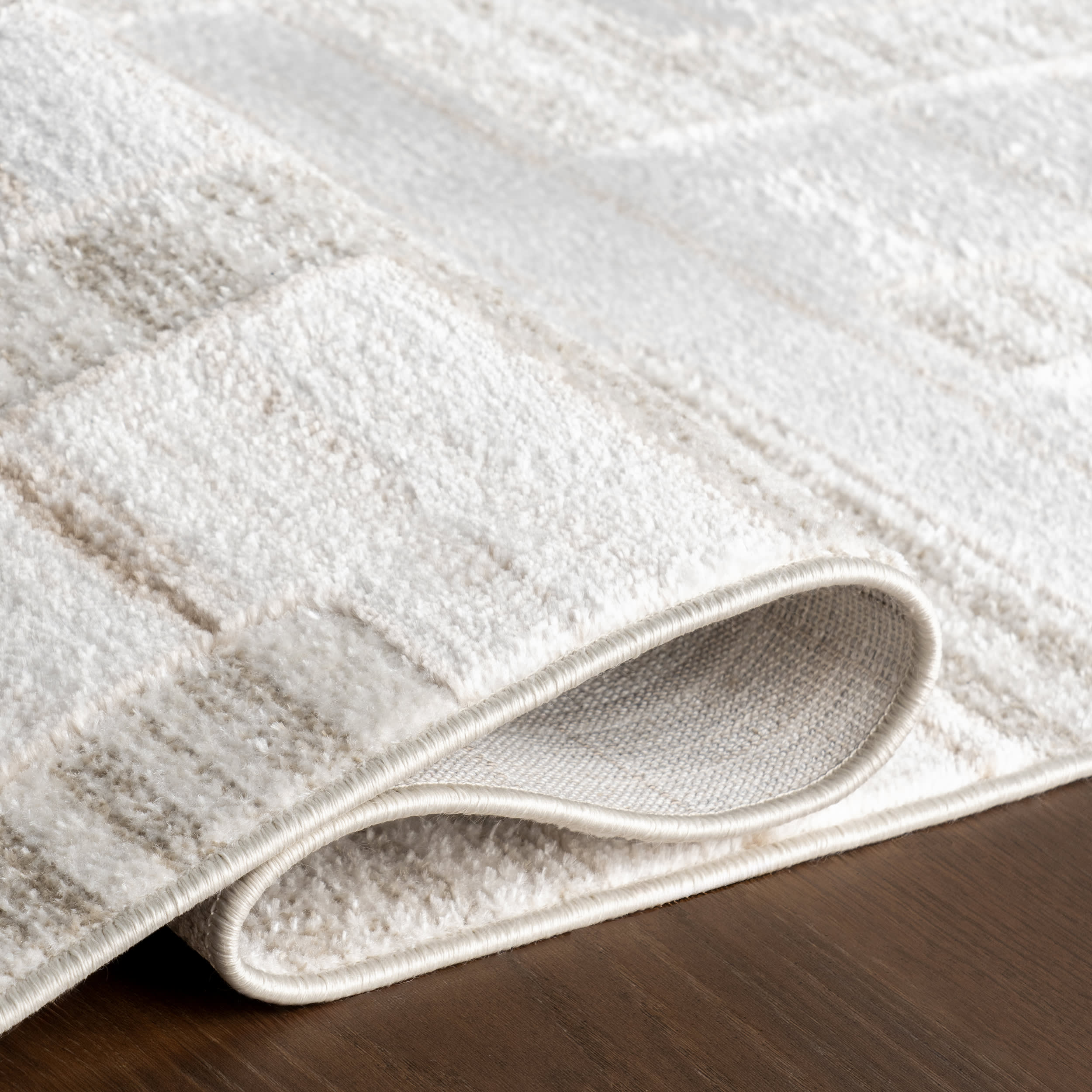 Chana Geometric Washable Rug | Ivory - Image 9