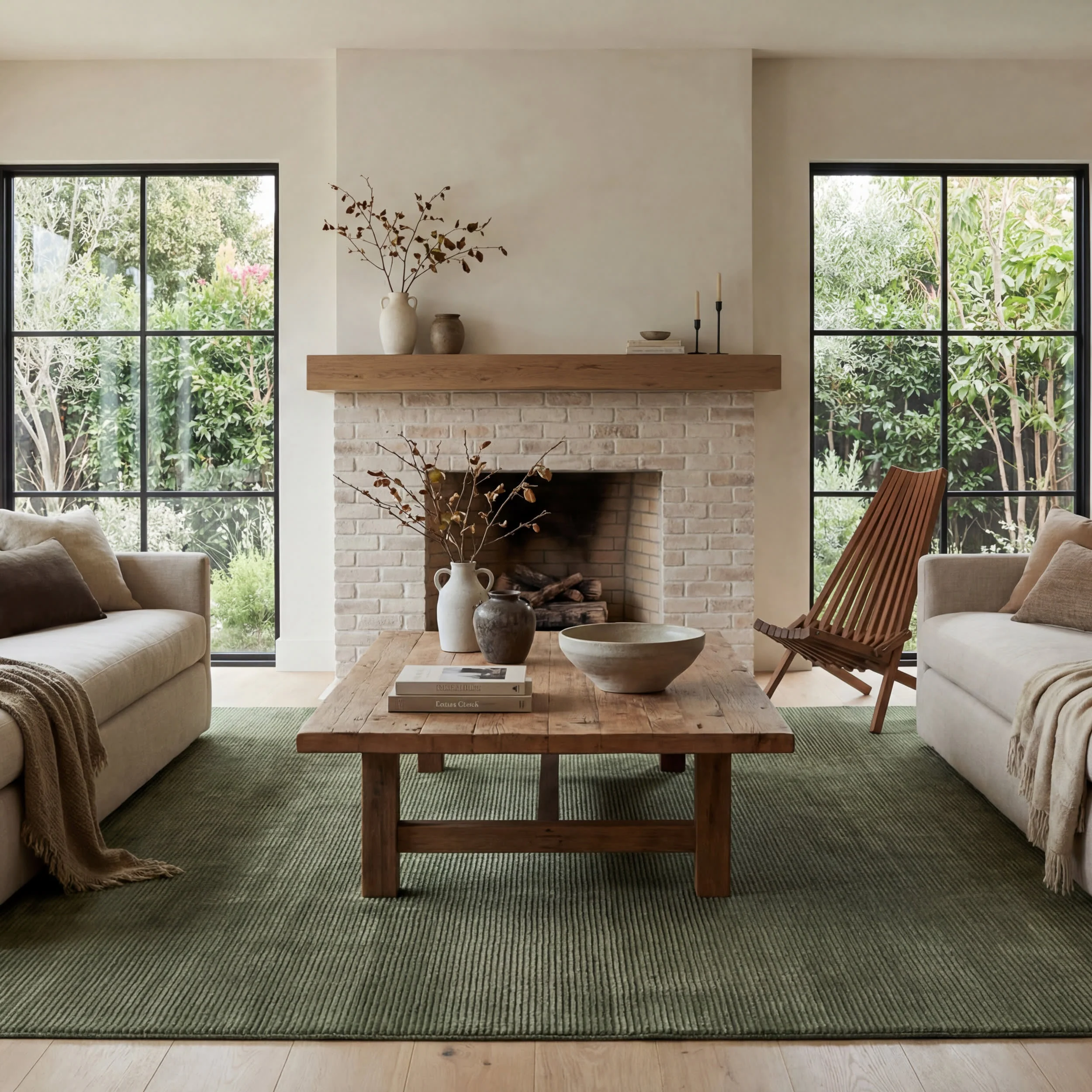 Chandani Abstract Plush Textured Washable Rug | Green - Image 2