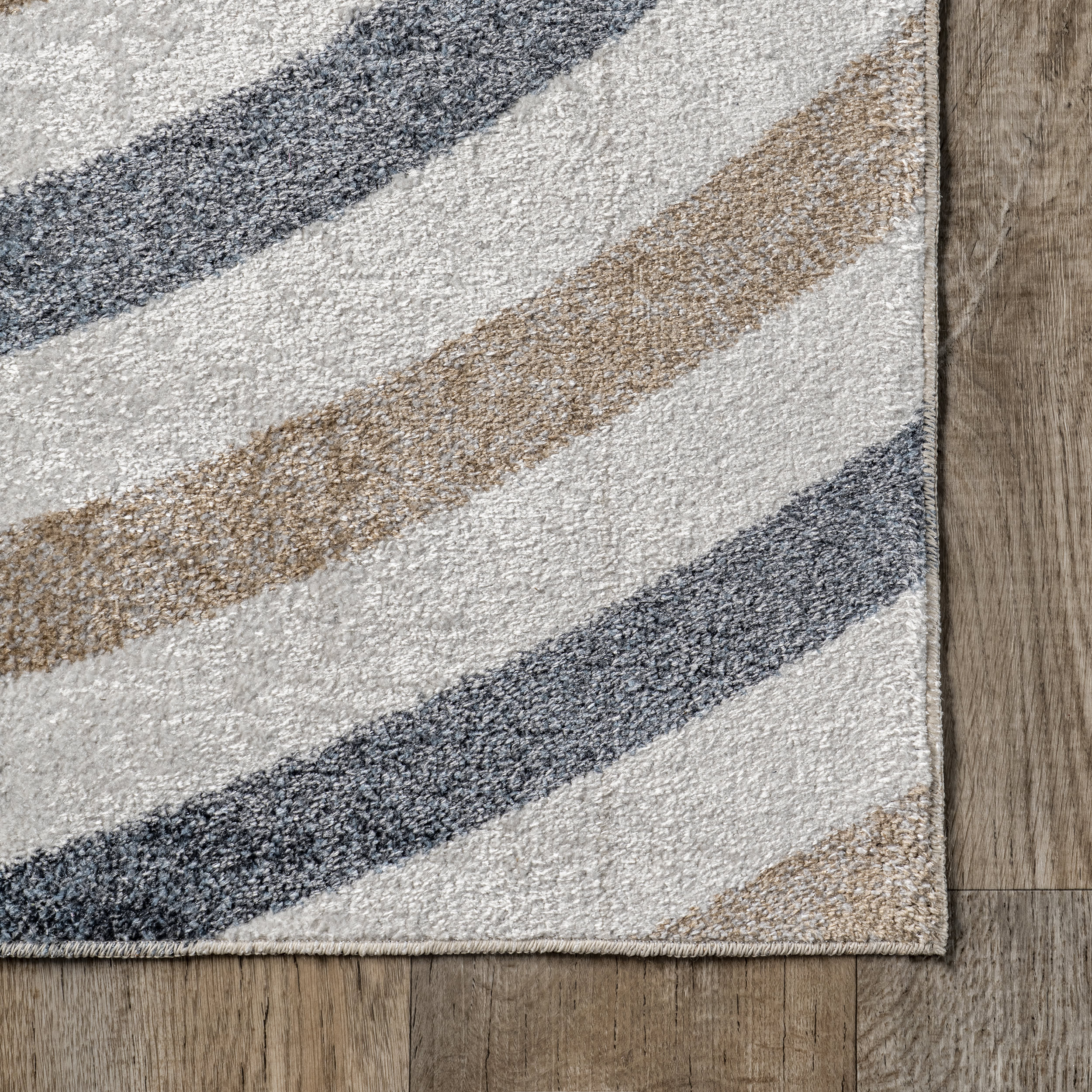 Chandra Retro Spirals Washable Rug | Blue - Image 3