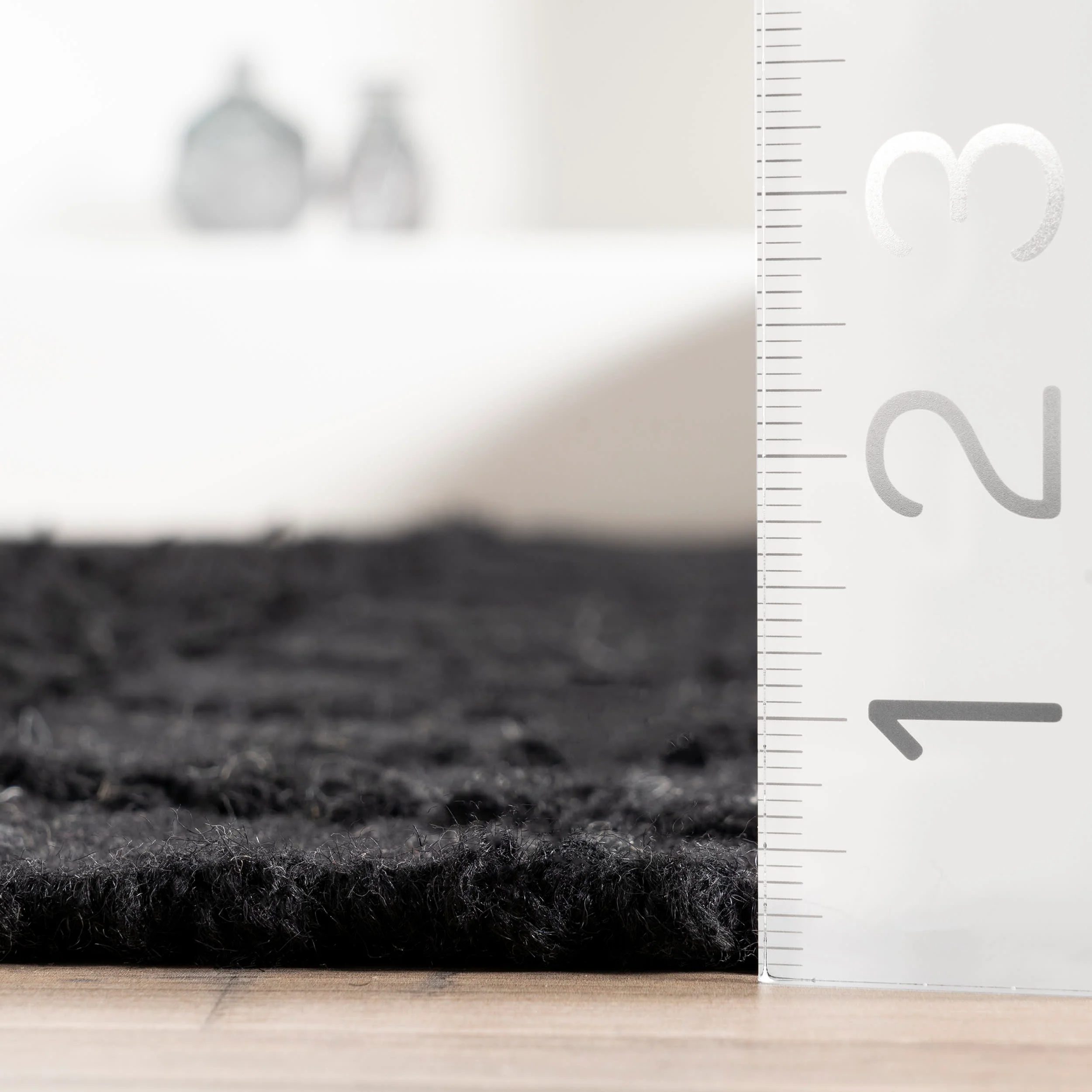 Chandy Textured Wool Rug | Black - Image 4
