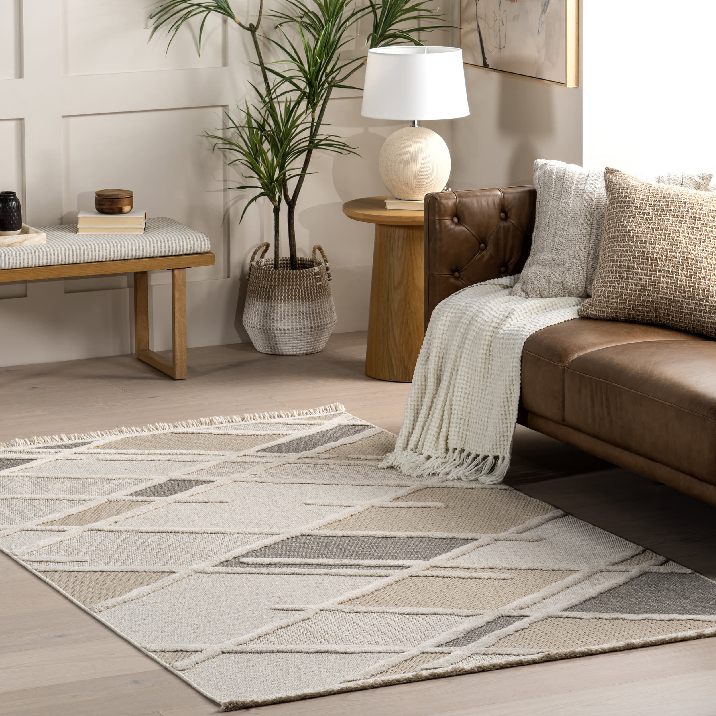 Chantal Trellis Rug | Ivory - Image 2