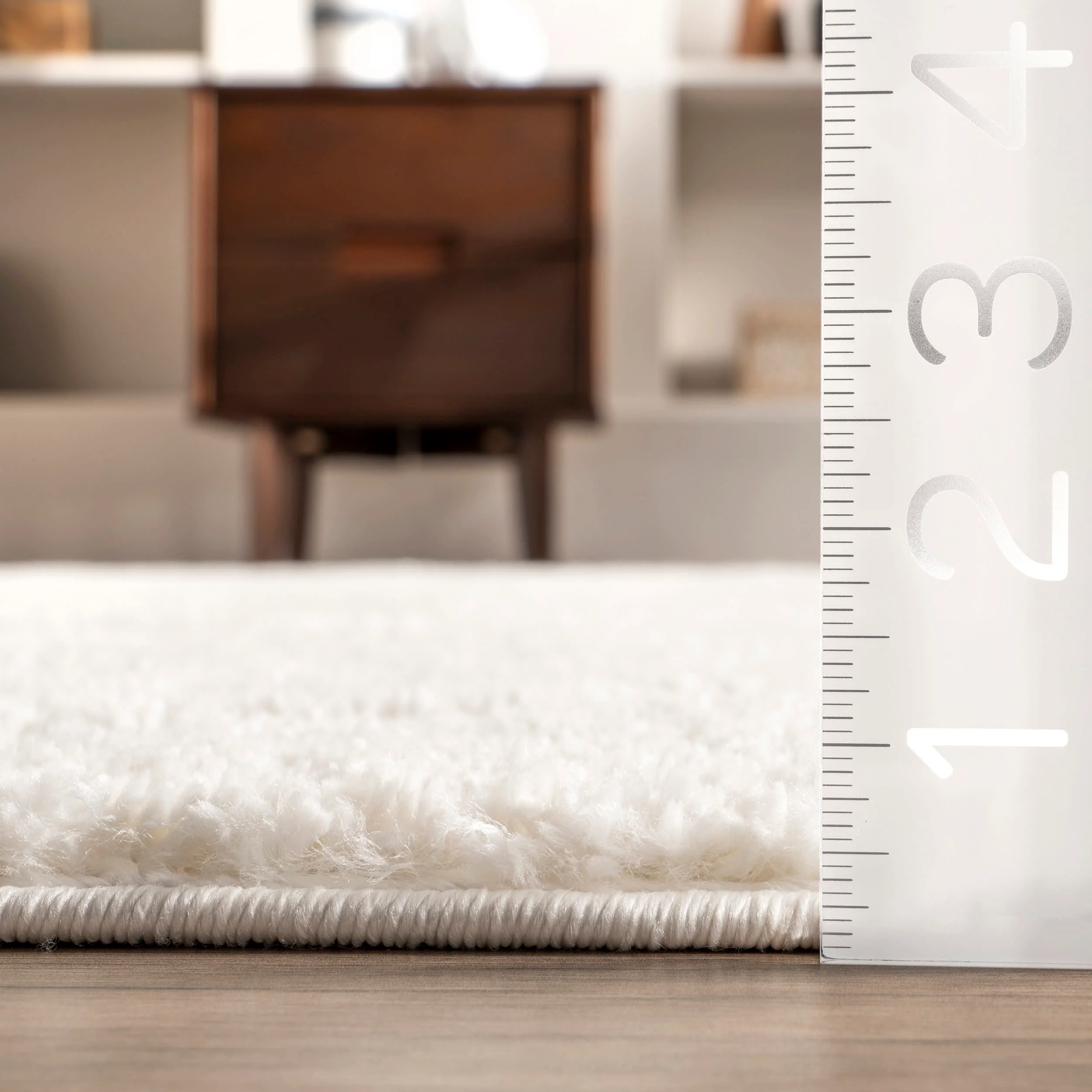 Chantria Textured Tiled Rug | Cream - Image 5