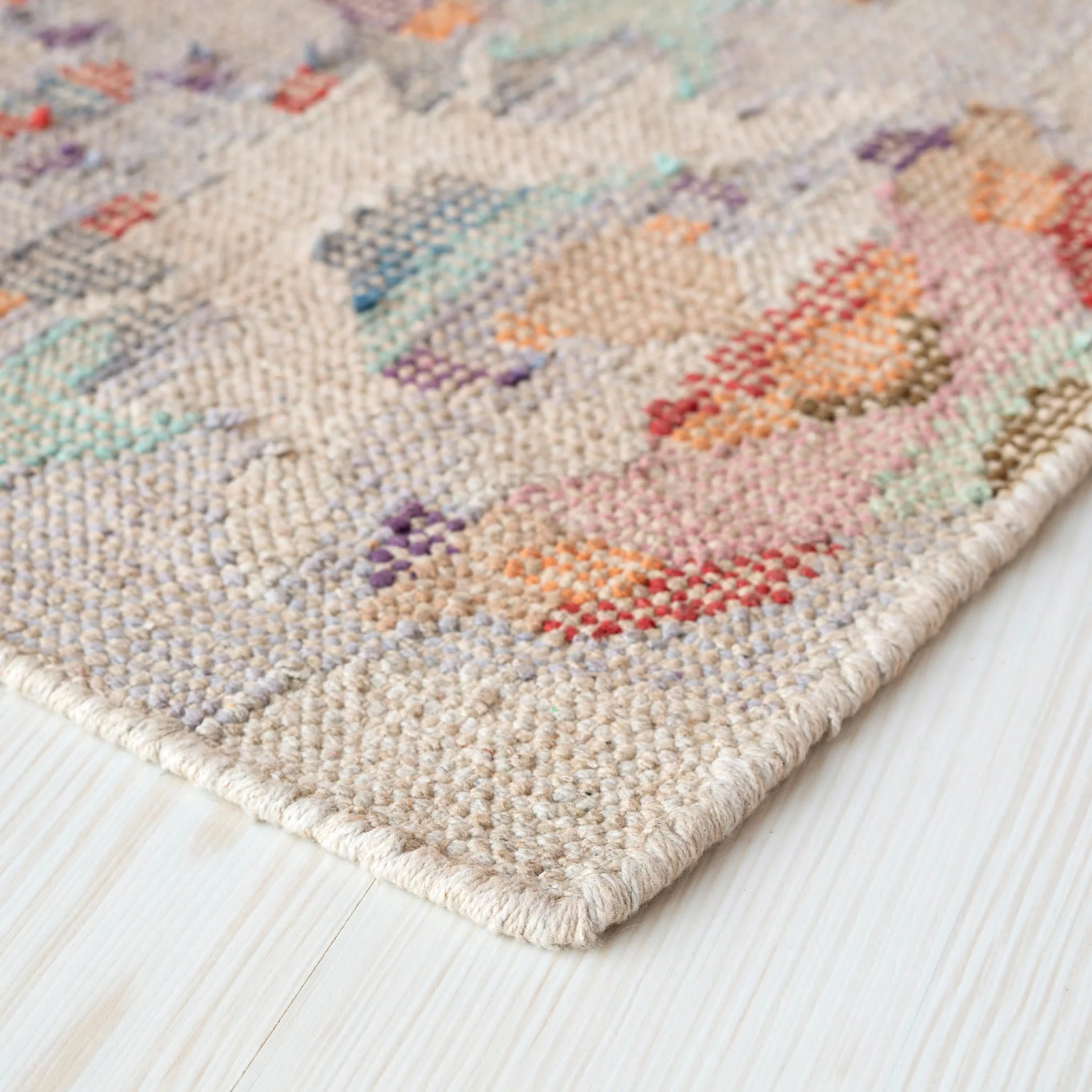 Chapel Hill Hand Loom Knotted Cotton Rug | Multi - Image 4