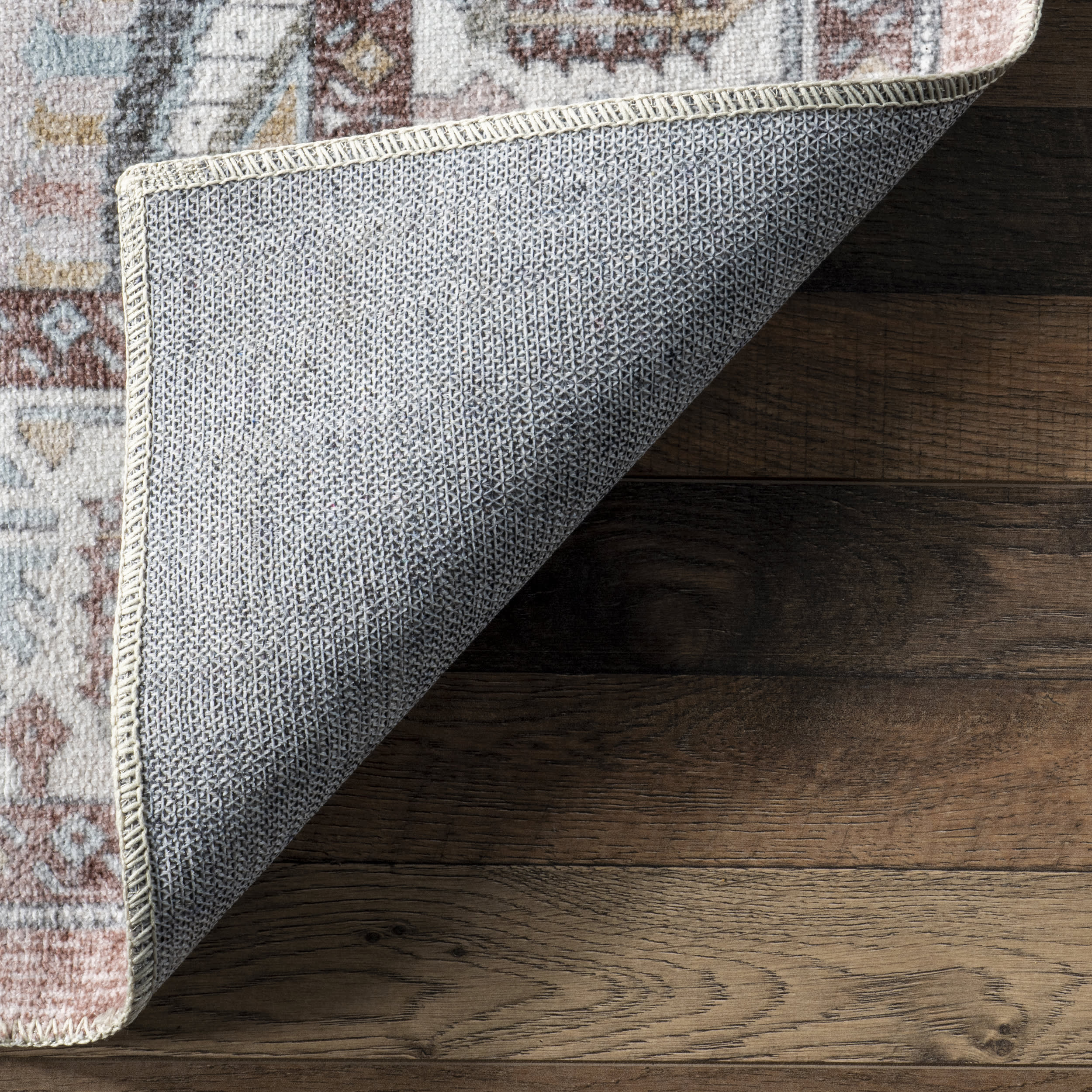 Charis Medallion Washable Rug | Blush - Image 6