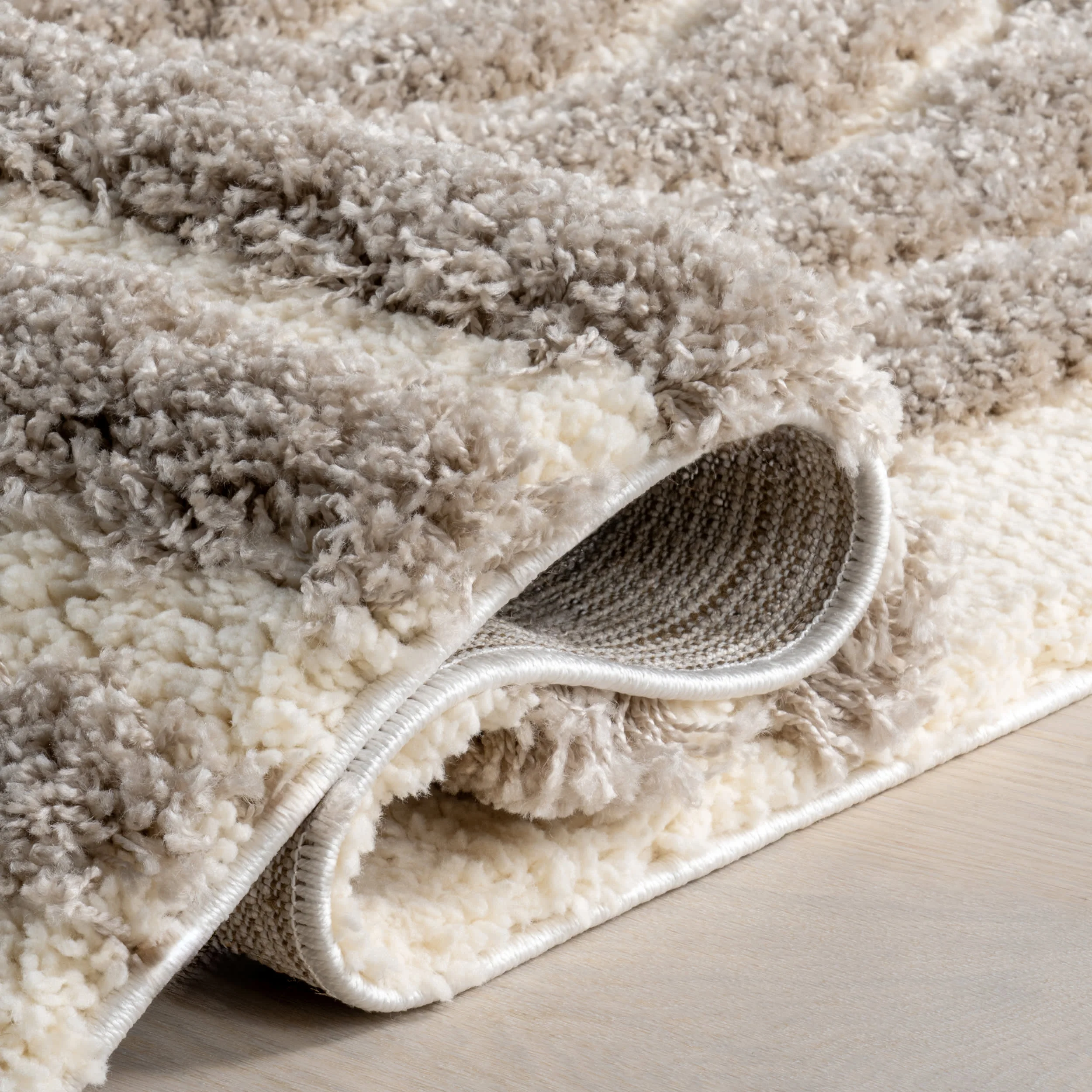 Charlee Textured Arcs Rug | Beige - Image 11