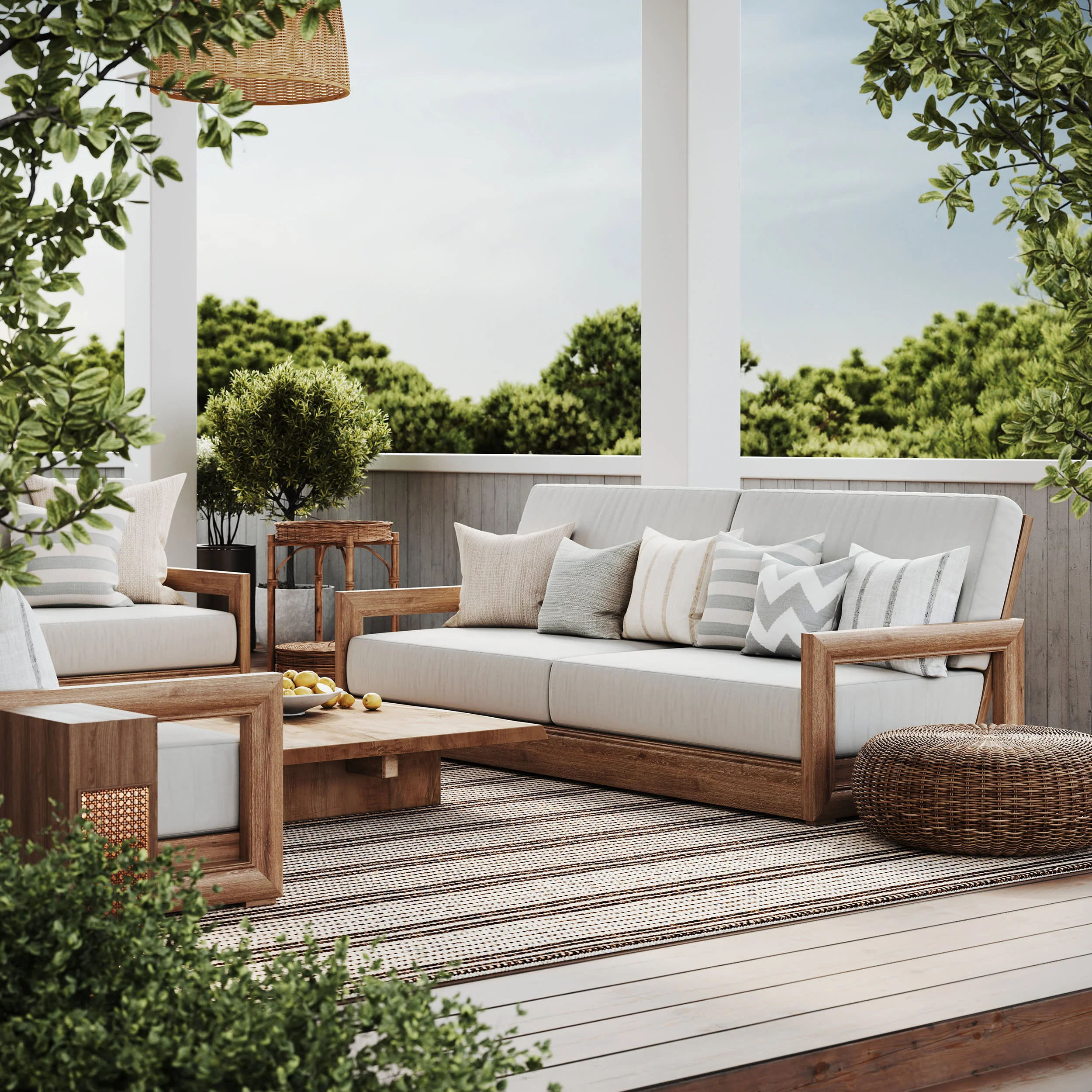 Zuma Indoor/Outdoor Rug | Ivory - Image 4