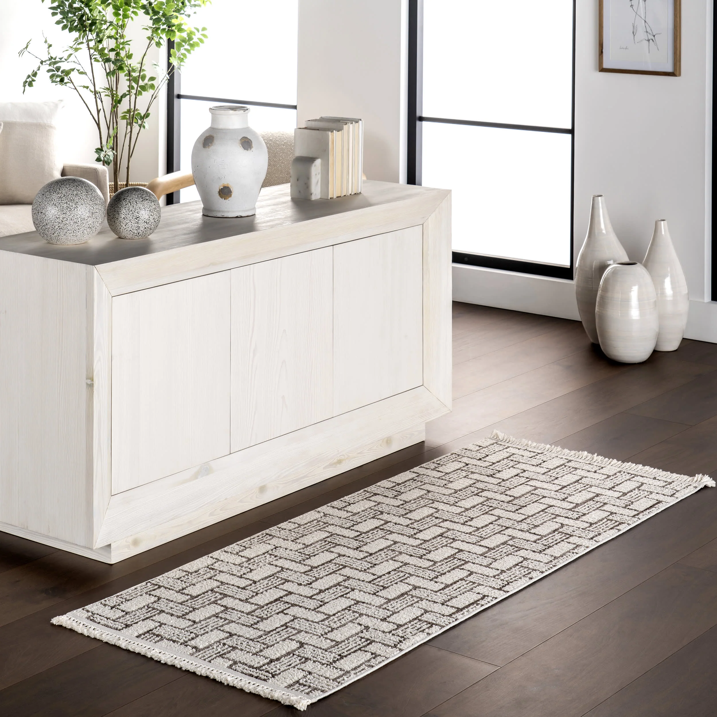Charli Geometric Rug | Ivory - Image 2