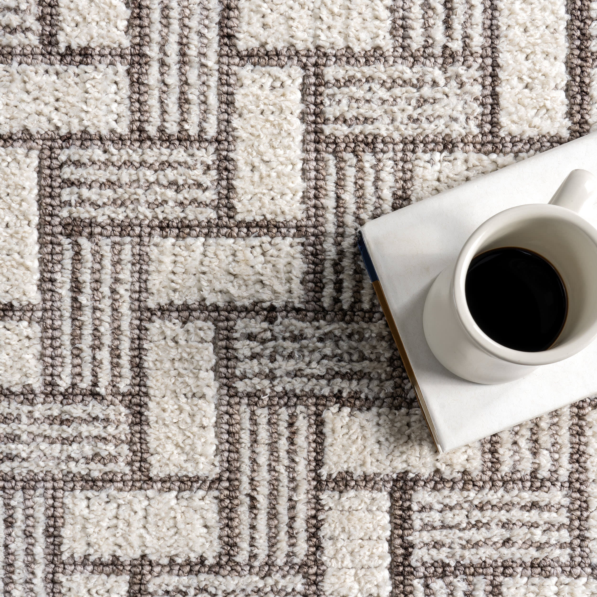 Charli Geometric Rug | Ivory - Image 8