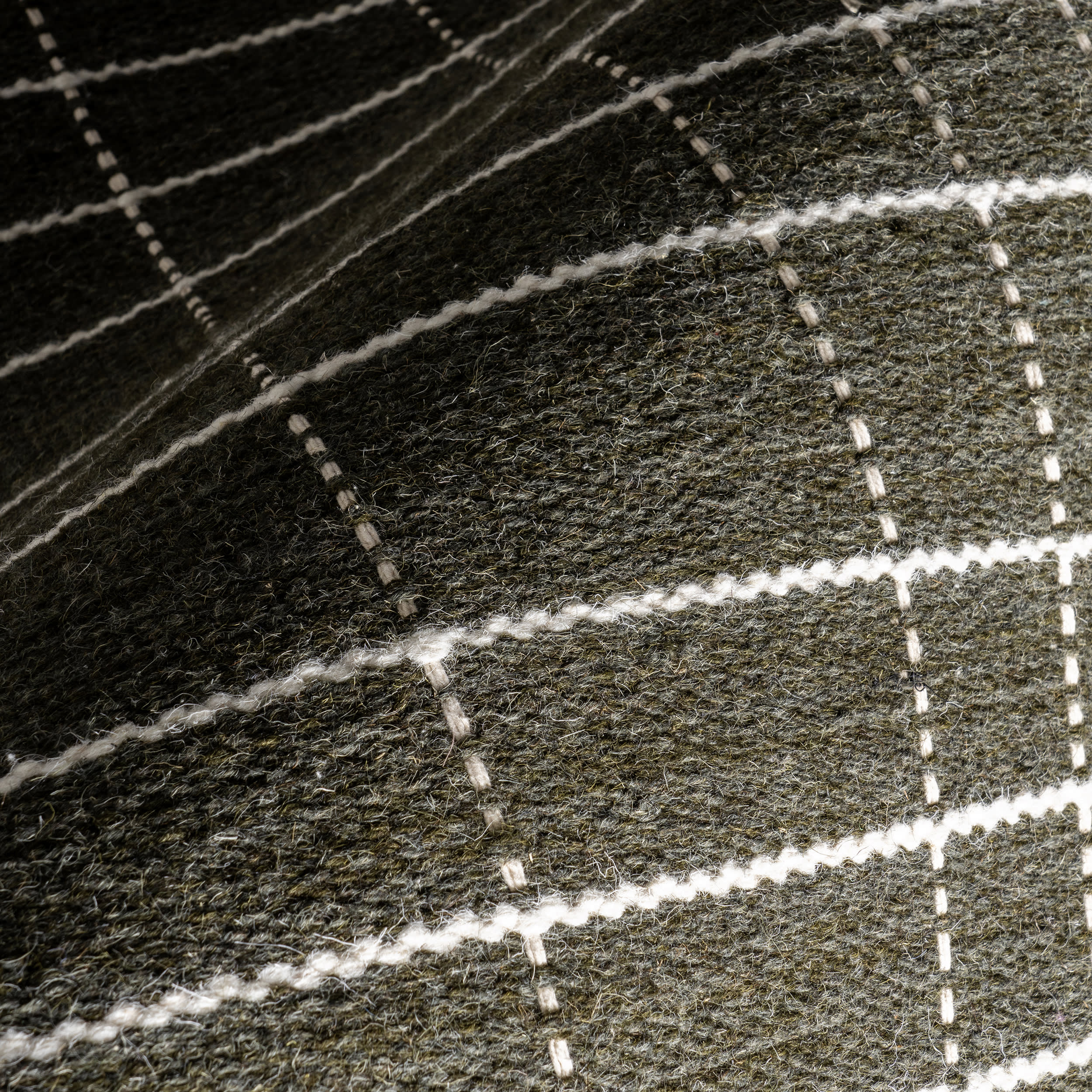 Charlie Plaid Wool Rug | Green - Image 3