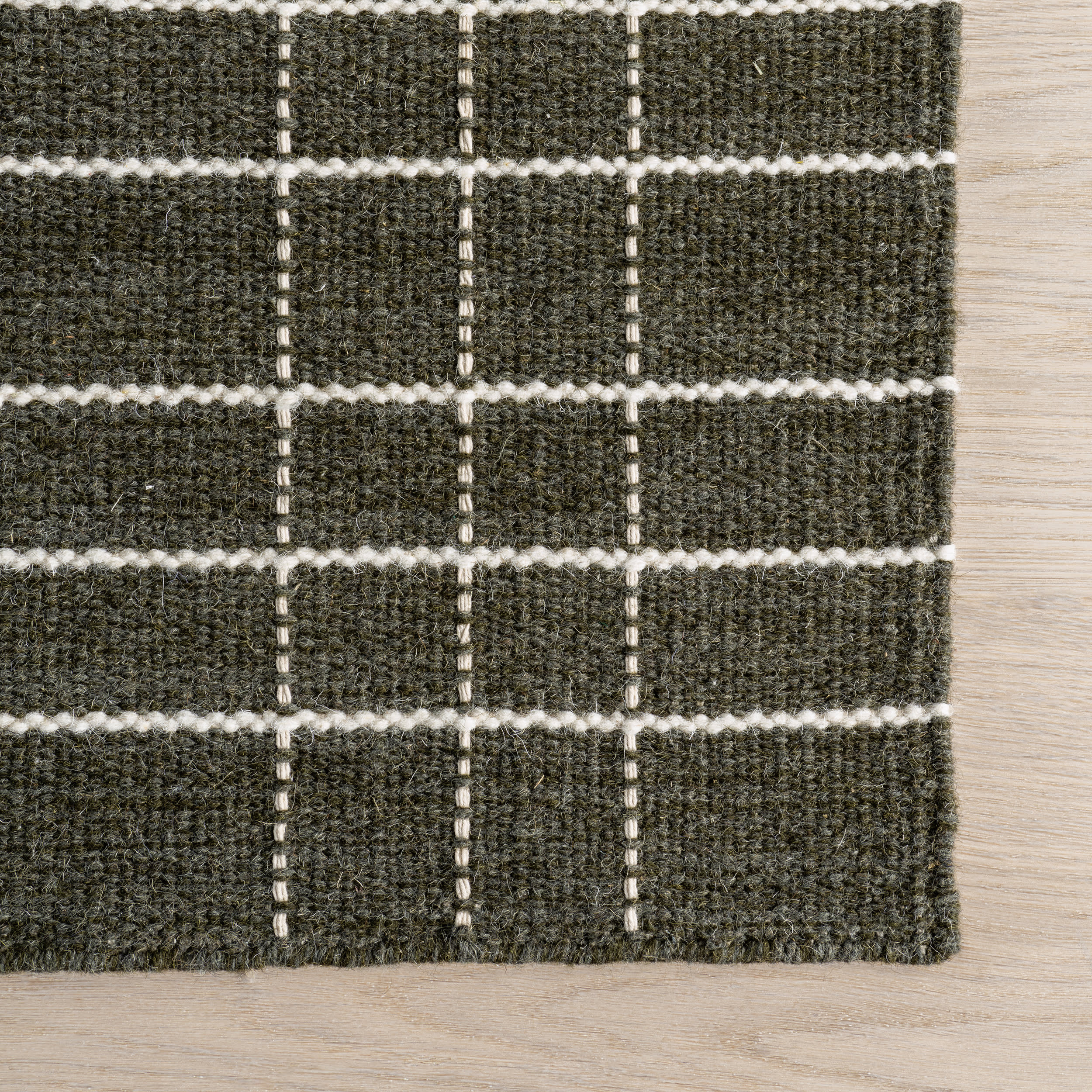 Charlie Plaid Wool Rug | Green - Image 4