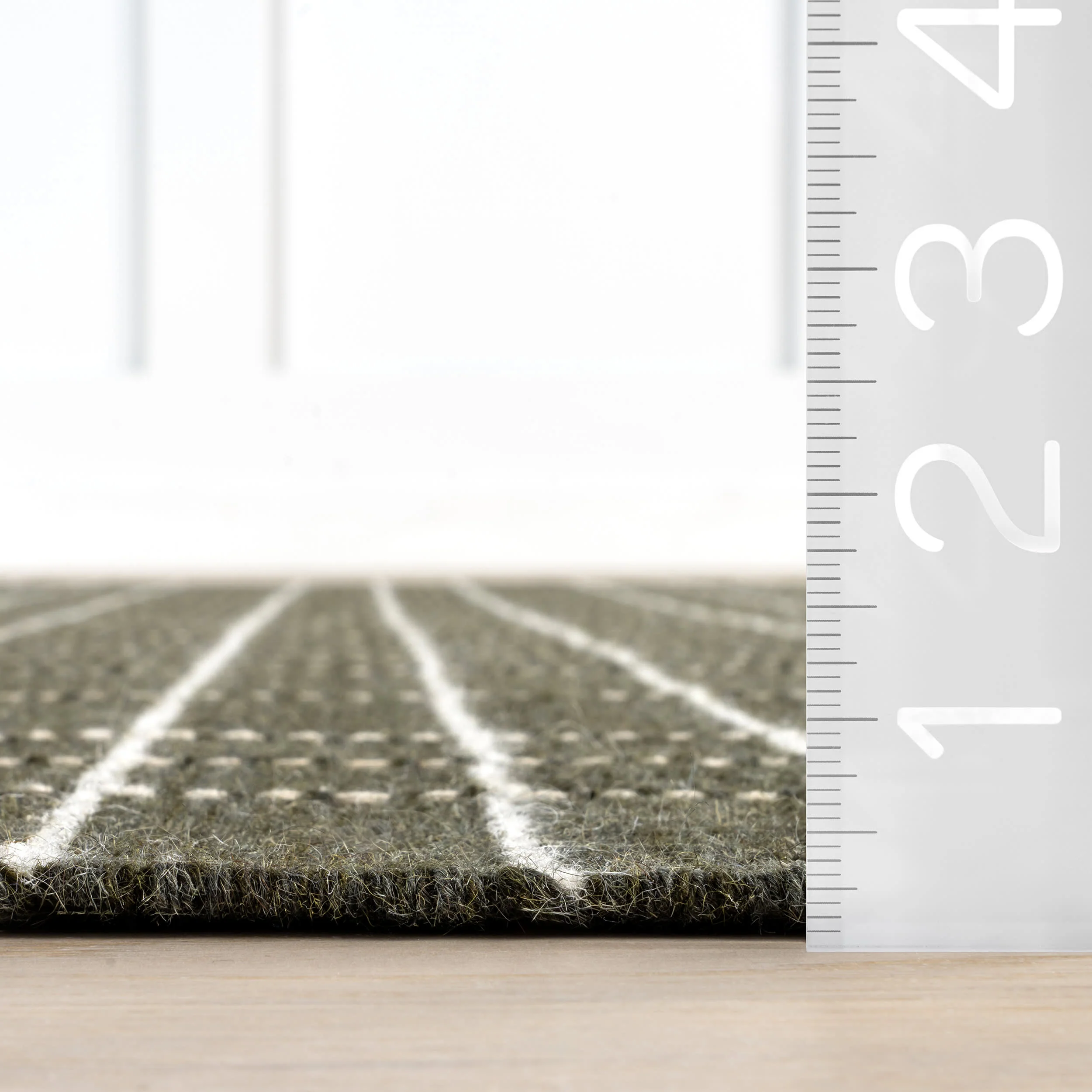 Charlie Plaid Wool Rug | Green - Image 5
