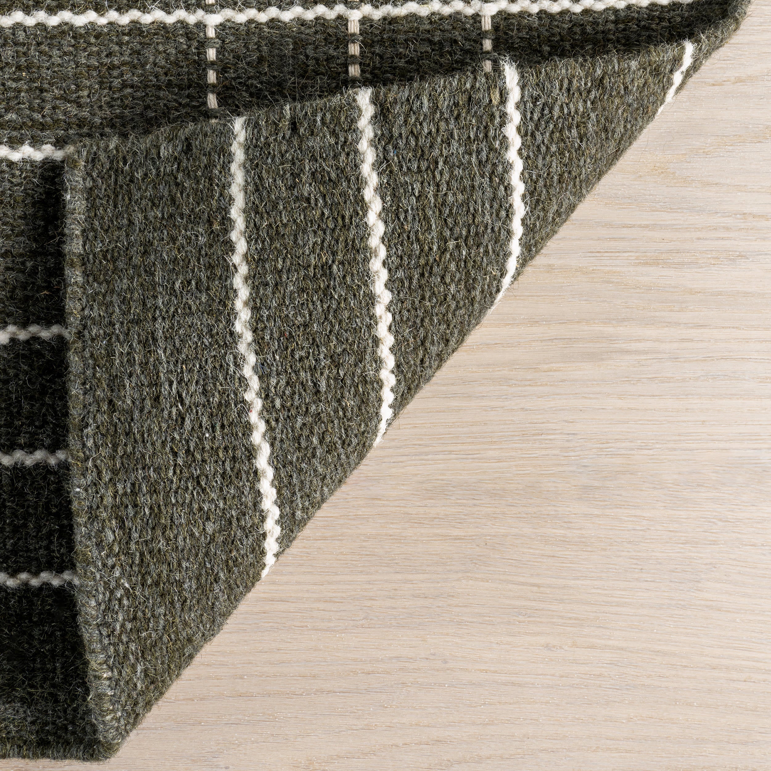 Charlie Plaid Wool Rug | Green - Image 6