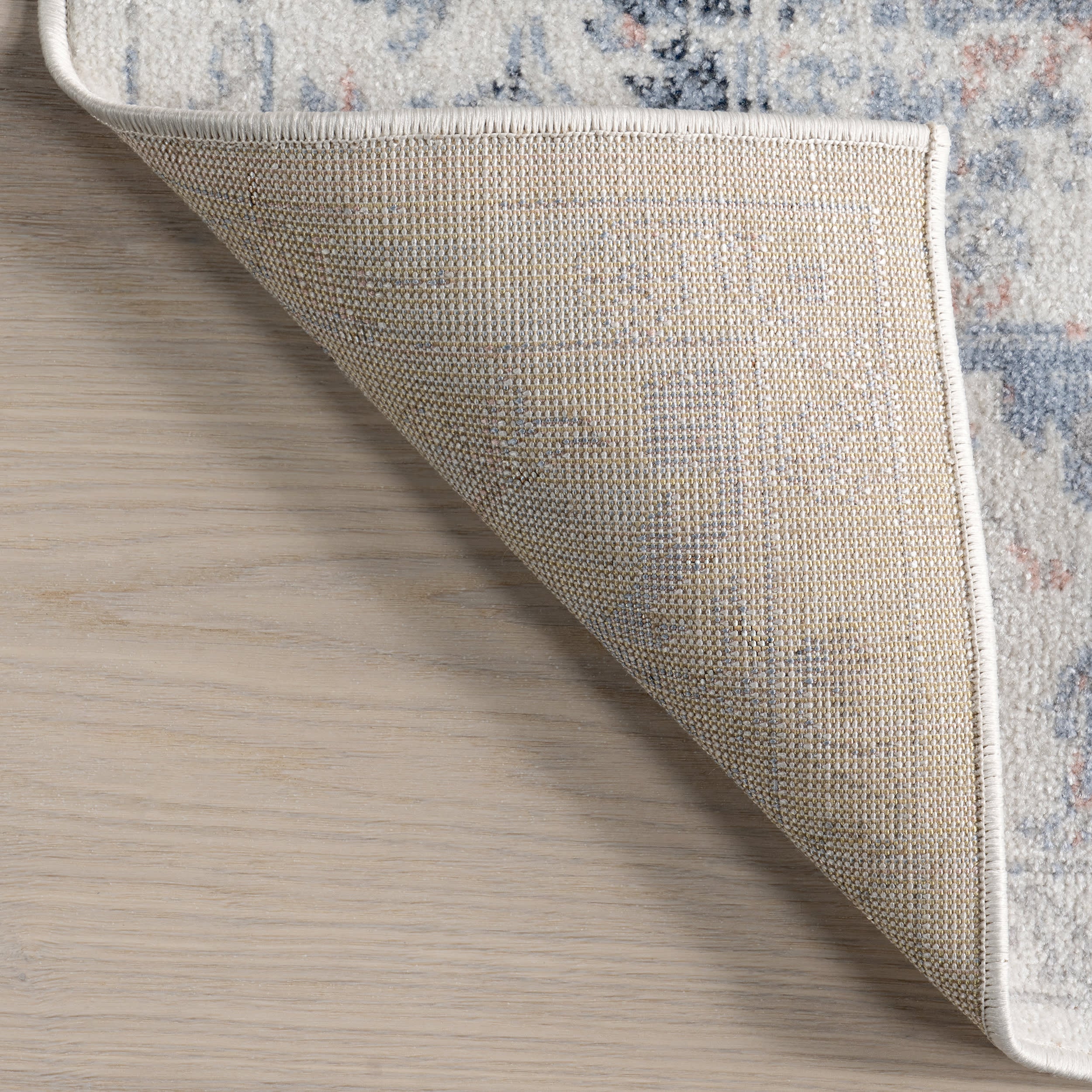 Charlisa Washable Faded Snowflake Rug | Blue - Image 7