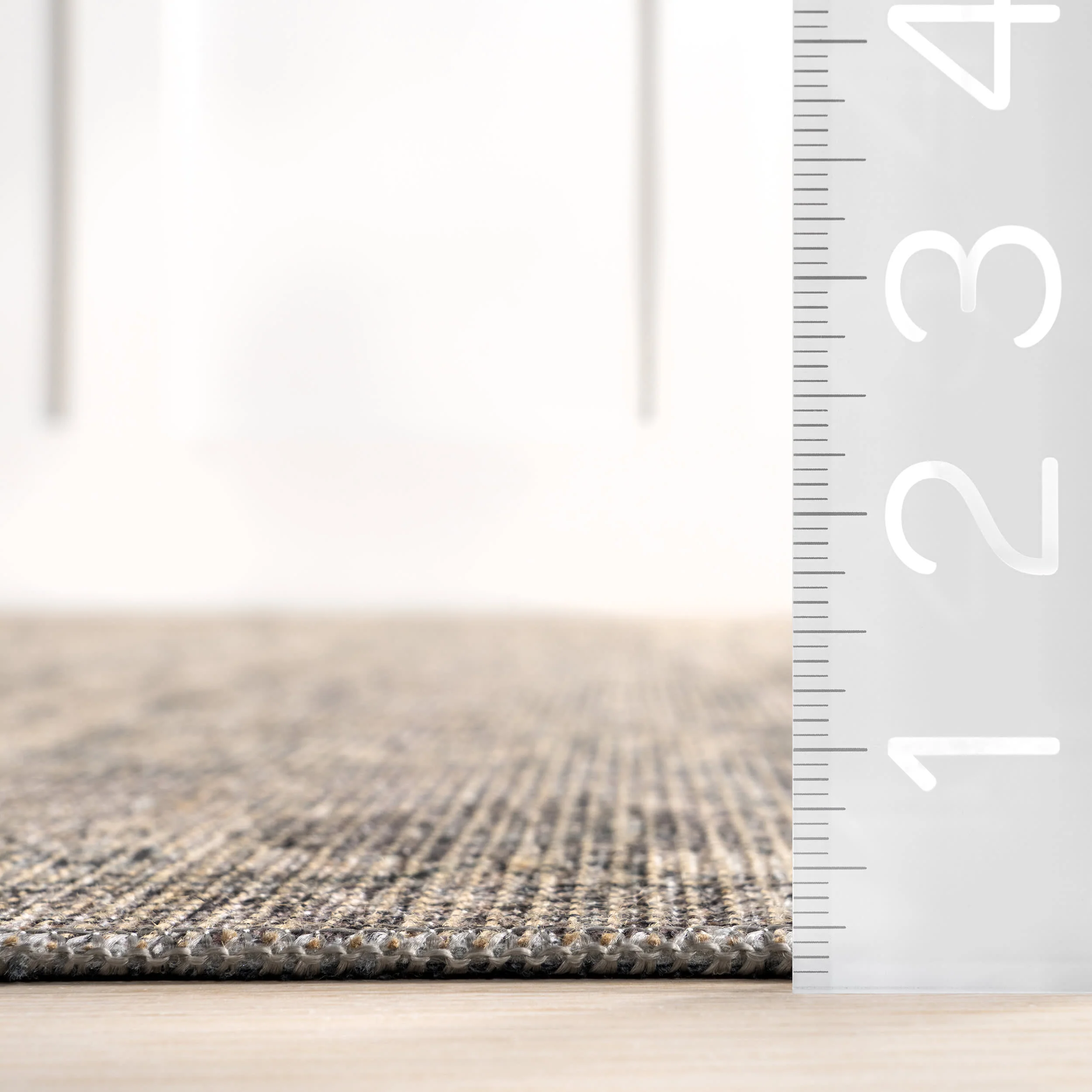Chatham Antiqued Jute-Blend Rug | Grey - Image 6