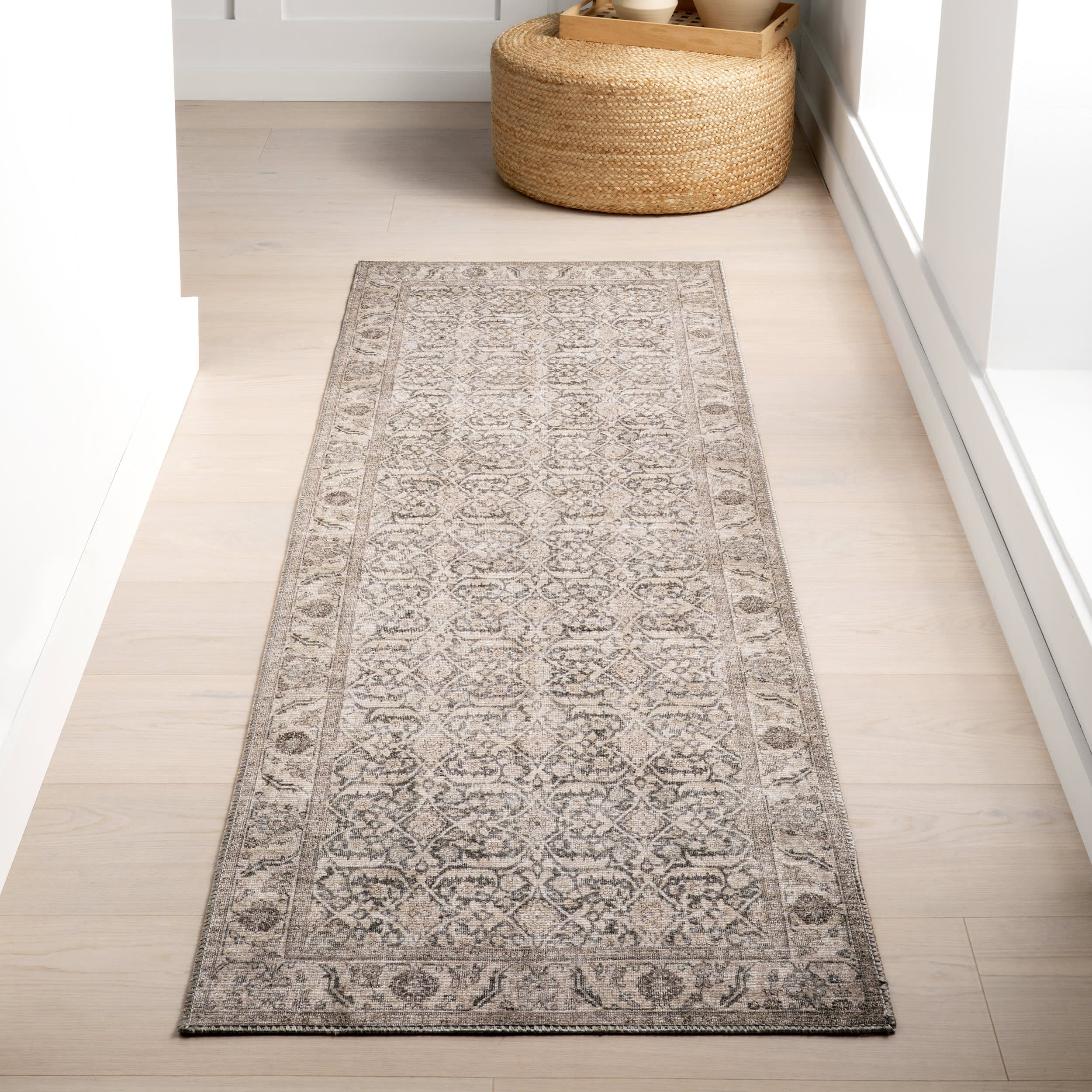 Chatham Antiqued Jute-Blend Rug | Grey - Image 2