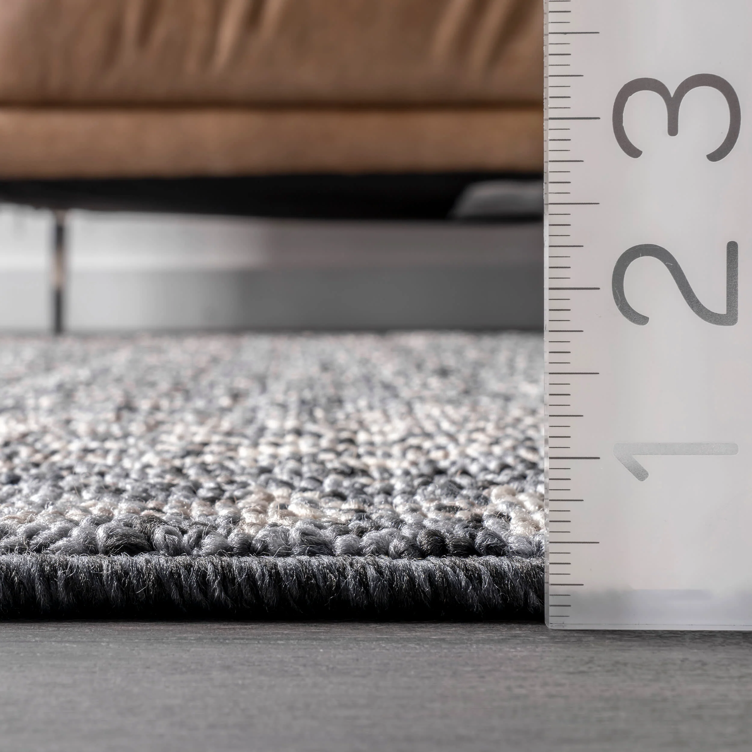 Checkered Diamonds Rug | Grey - Image 5