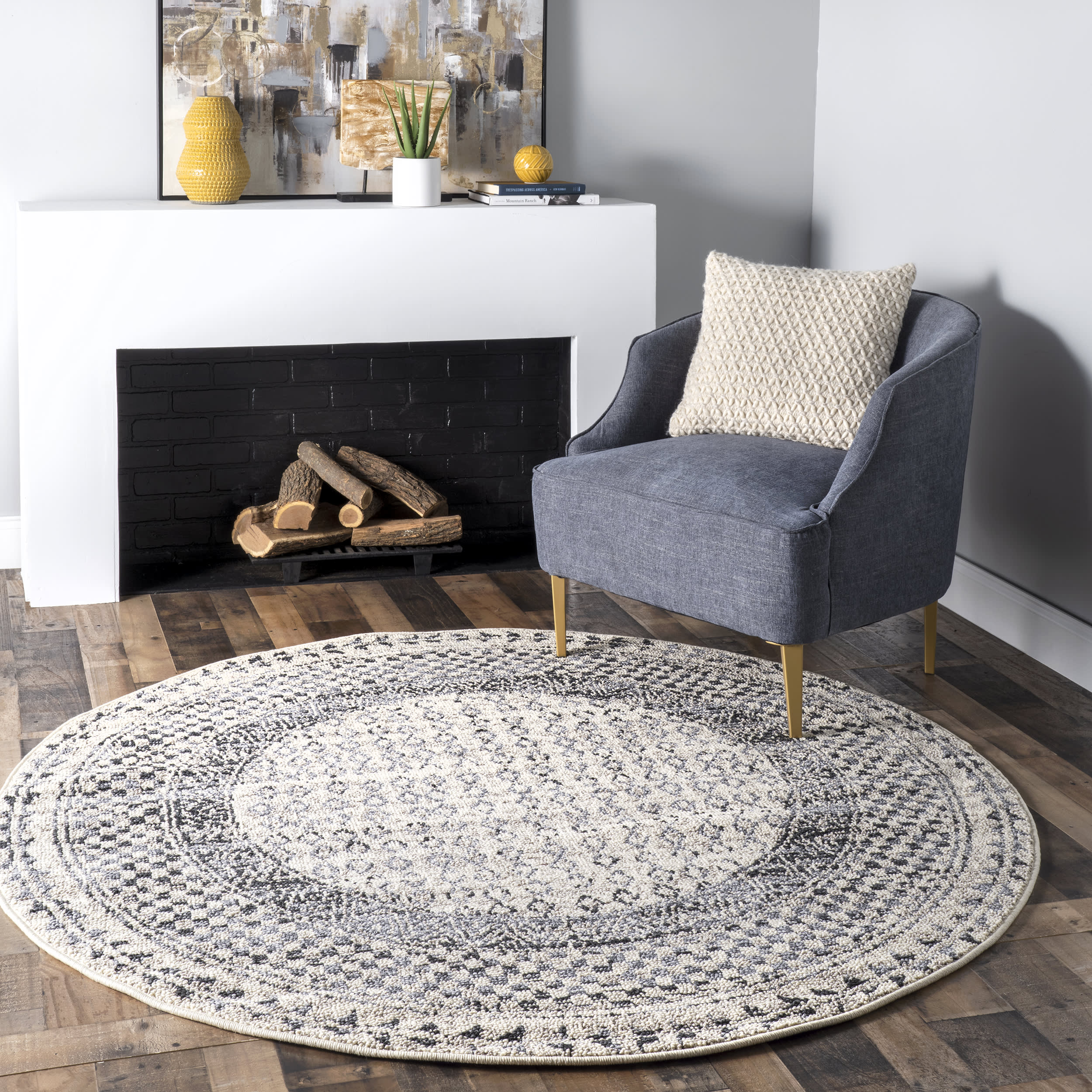 Checkered Diamonds Rug | Light Grey - Image 2
