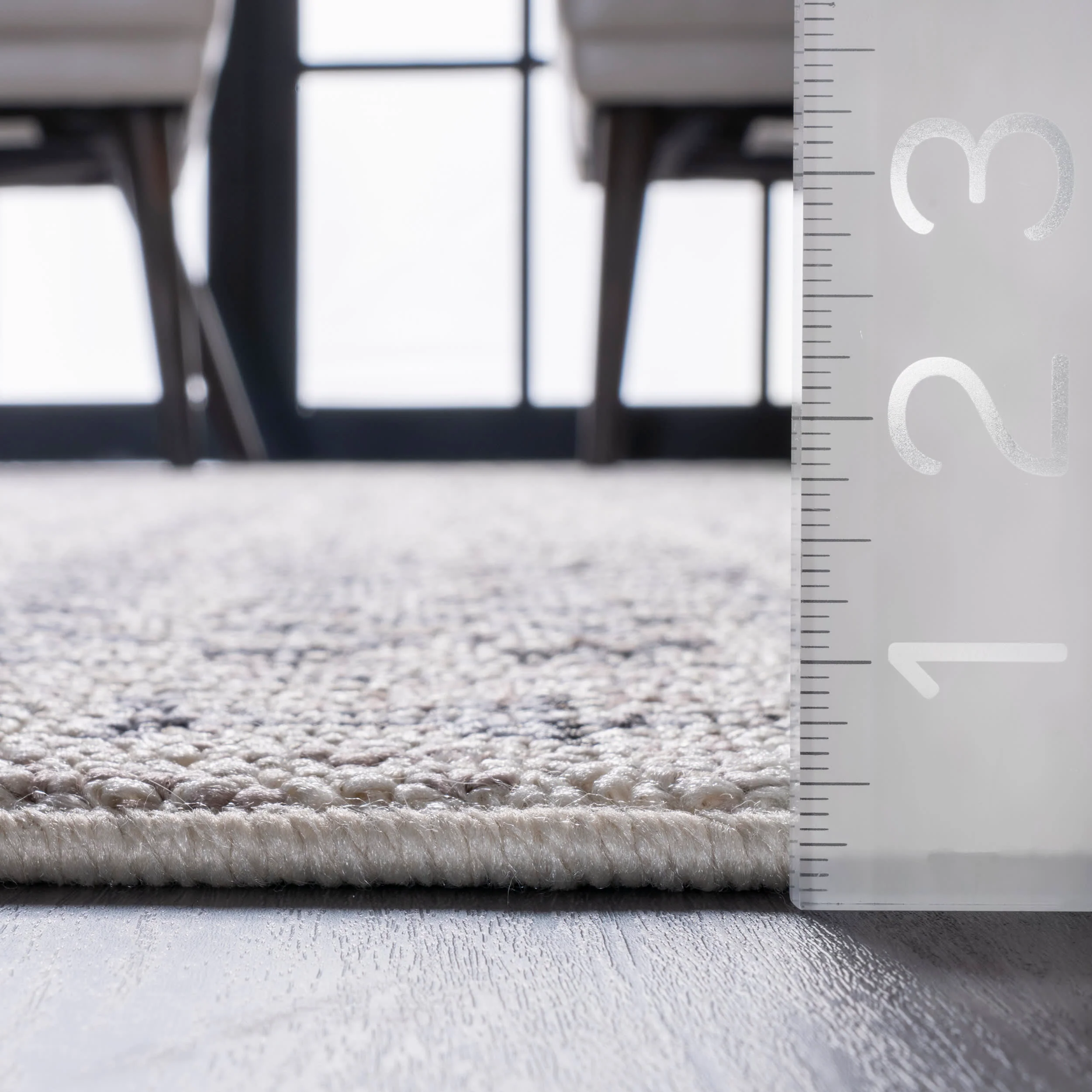 Checkered Diamonds Tassel Rug | Ivory - Image 5