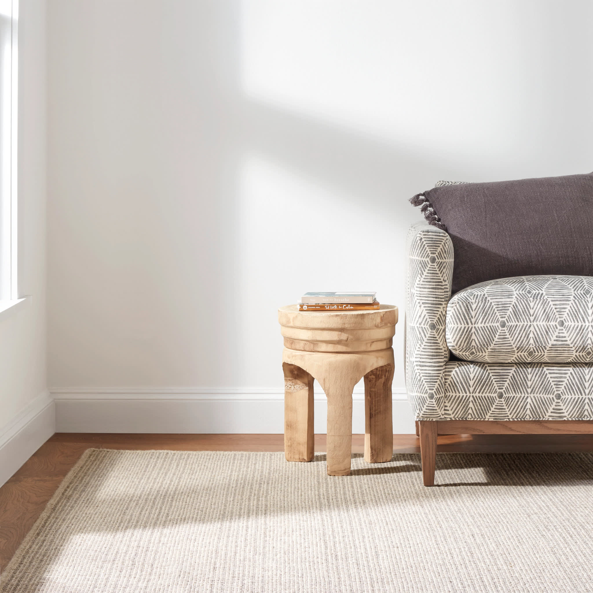 Checkers Woven Wool Custom Rug | Grey - Image 2