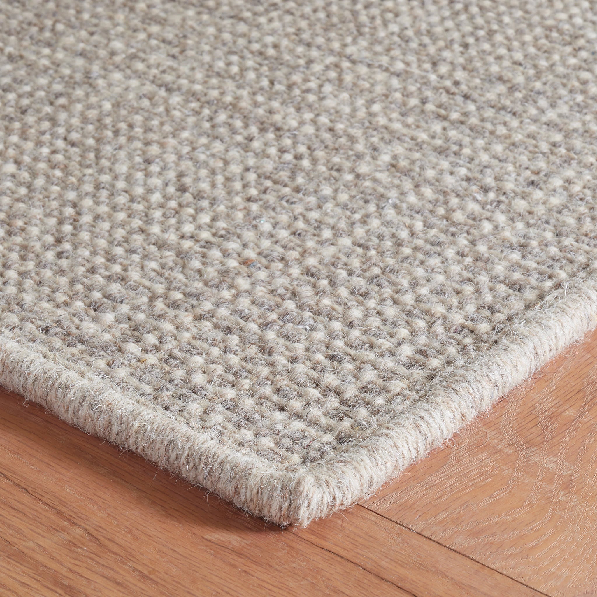 Checkers Woven Wool Custom Rug | Grey - Image 5