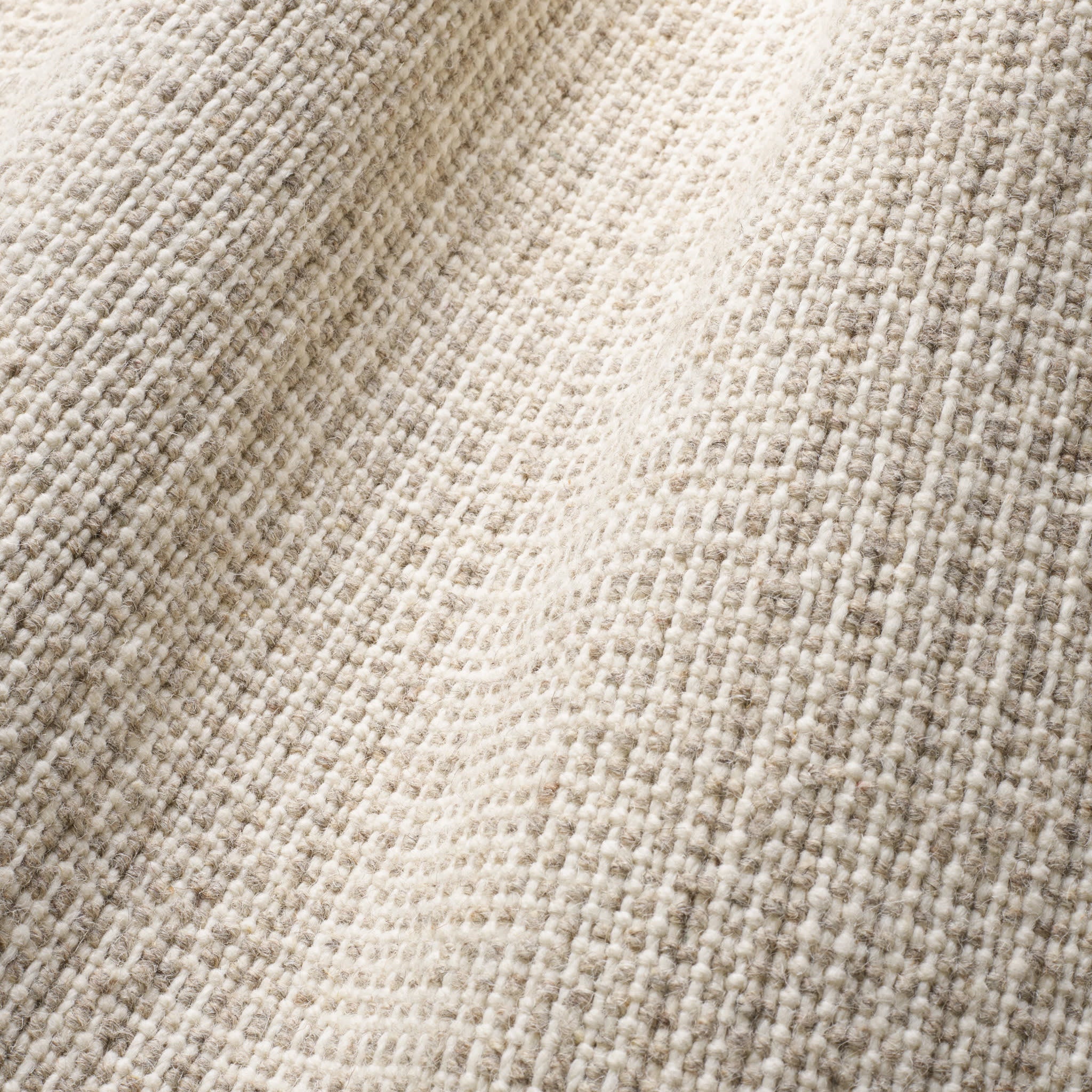 Checkers Woven Wool Custom Rug | Natural - Image 4