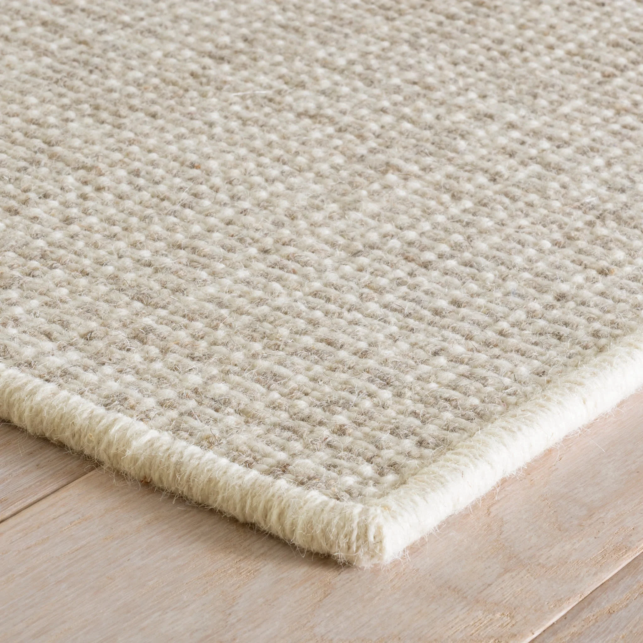 Checkers Woven Wool Custom Rug | Natural - Image 5