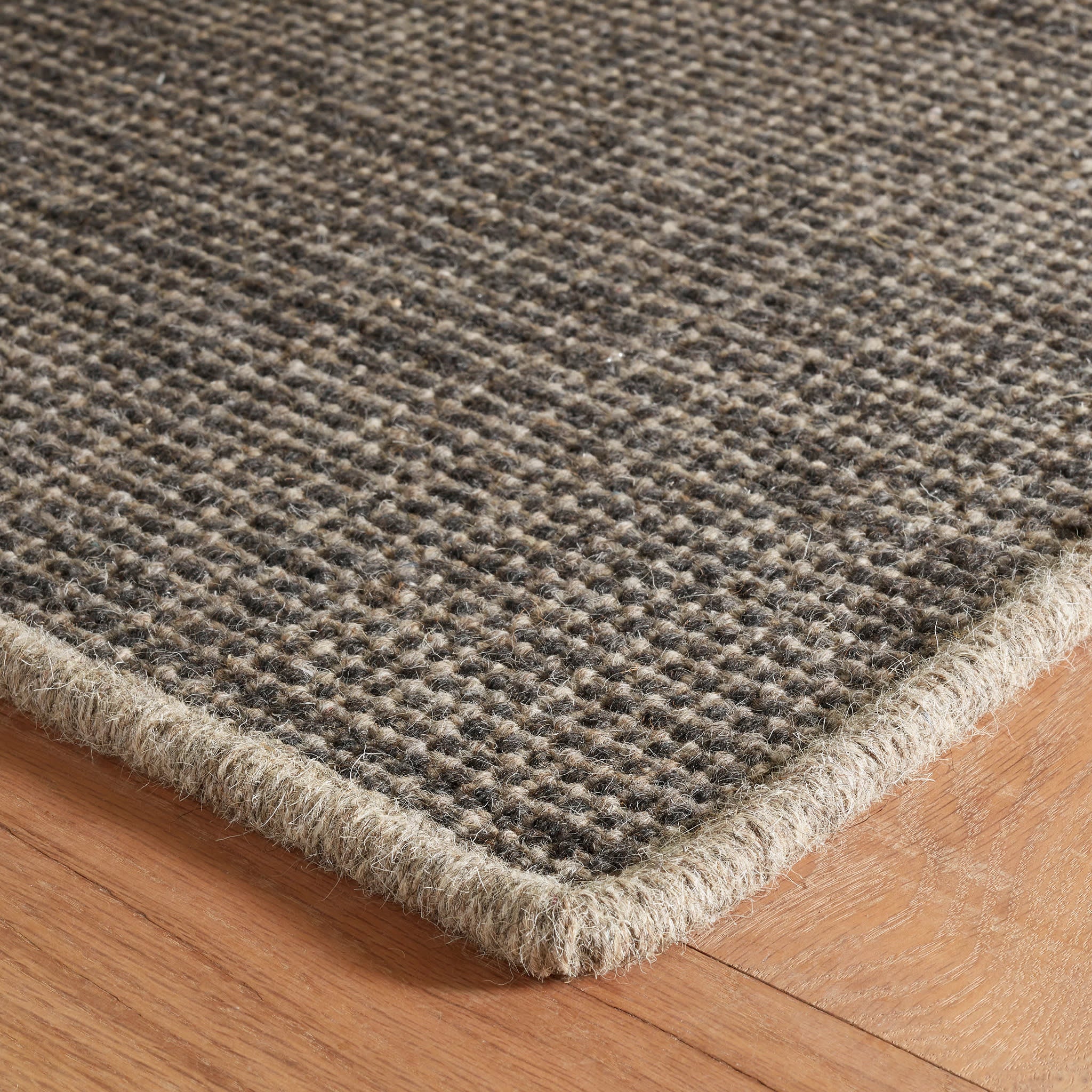 Checkers Woven Wool Custom Rug | Shale - Image 5