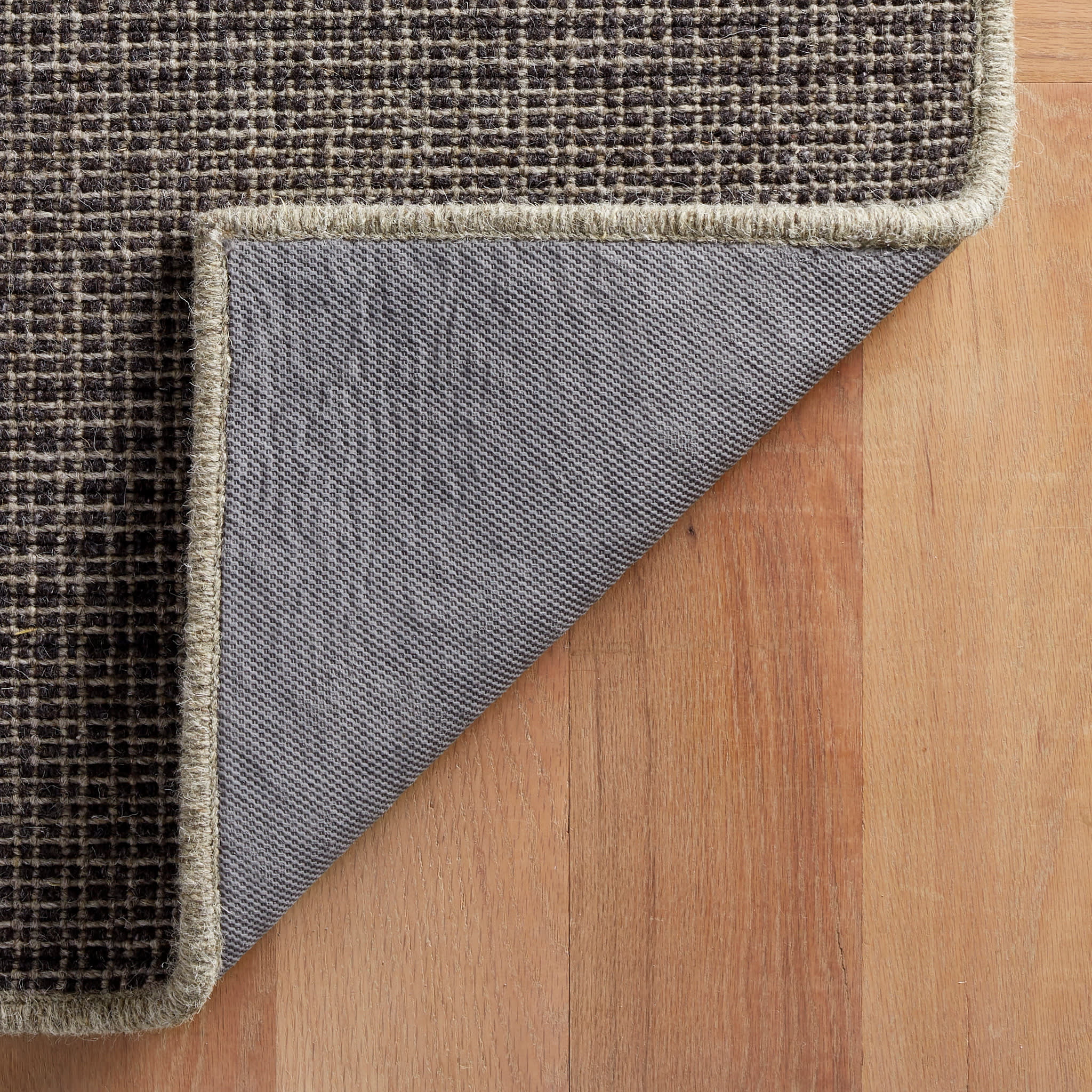 Checkers Woven Wool Custom Rug | Shale - Image 6