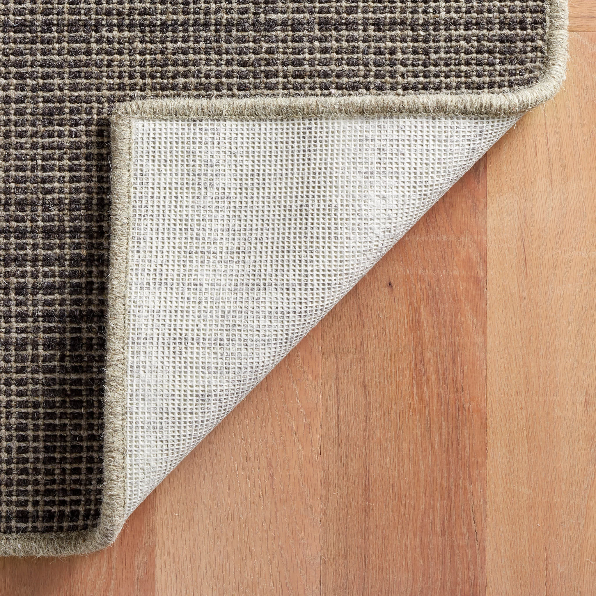 Checkers Woven Wool Custom Rug | Shale - Image 7