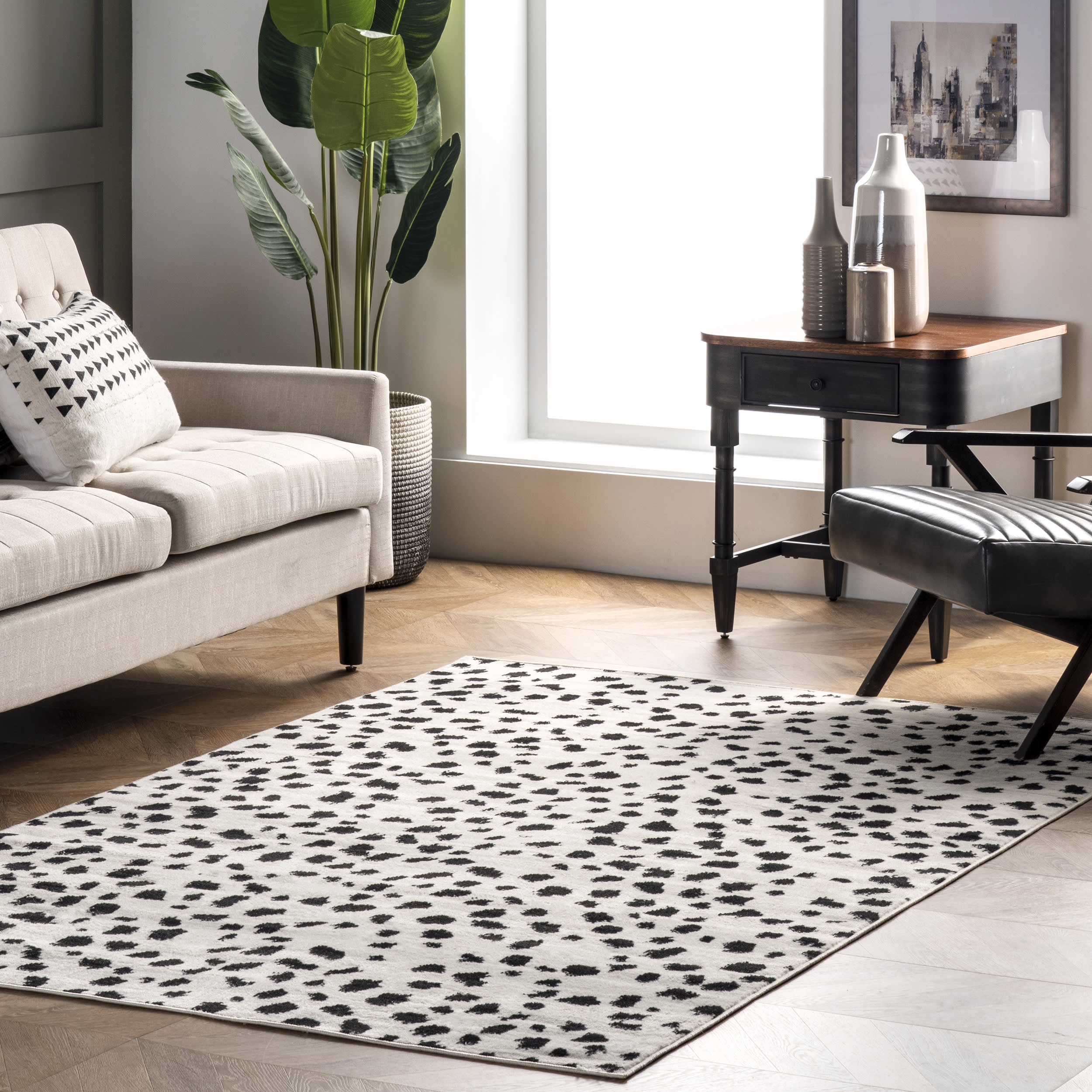 Cheetah Print Rug | Beige - Image 2