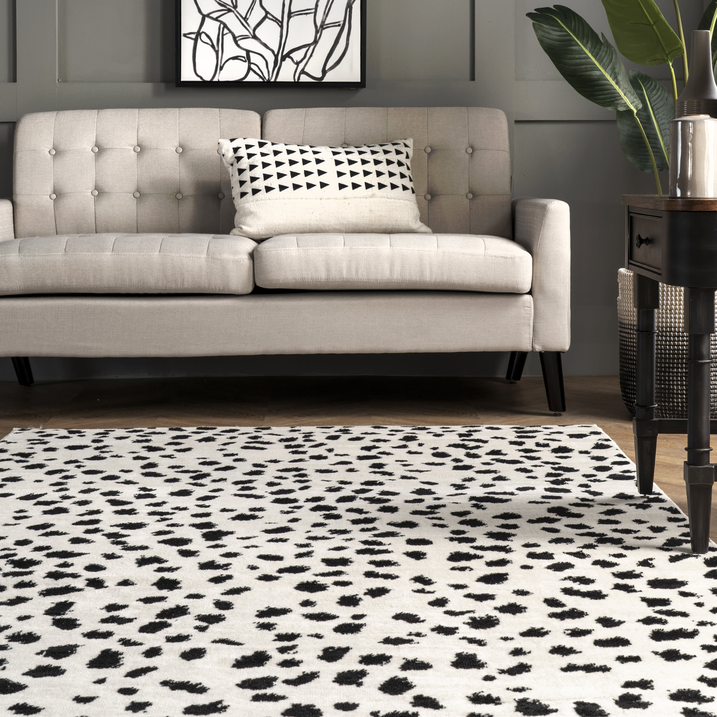 Cheetah Print Rug | Beige - Image 4