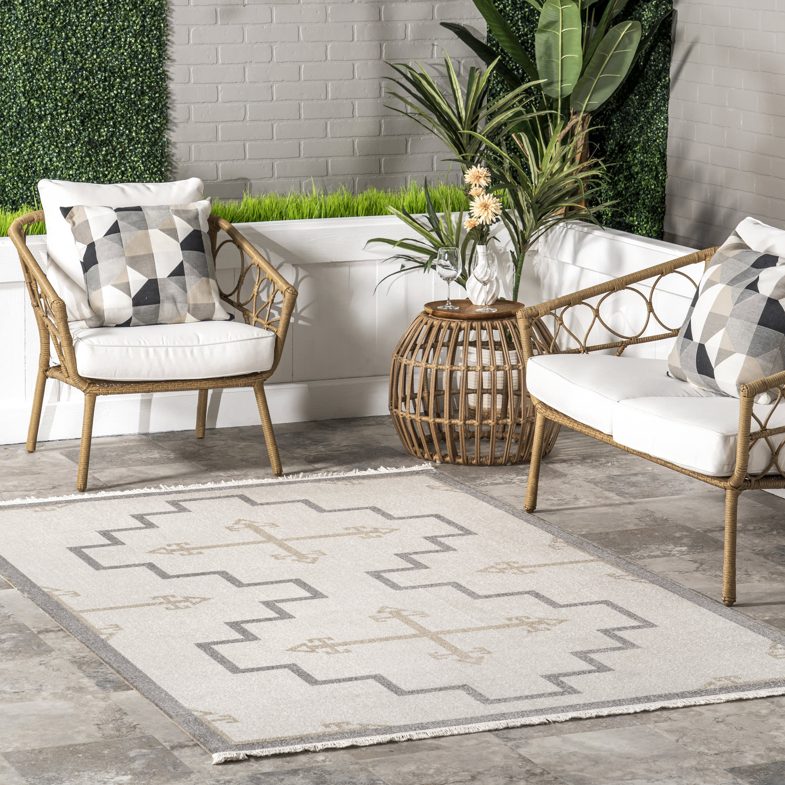 Cherey Wanderlust Indoor/Outdoor Rug | Beige - Image 2