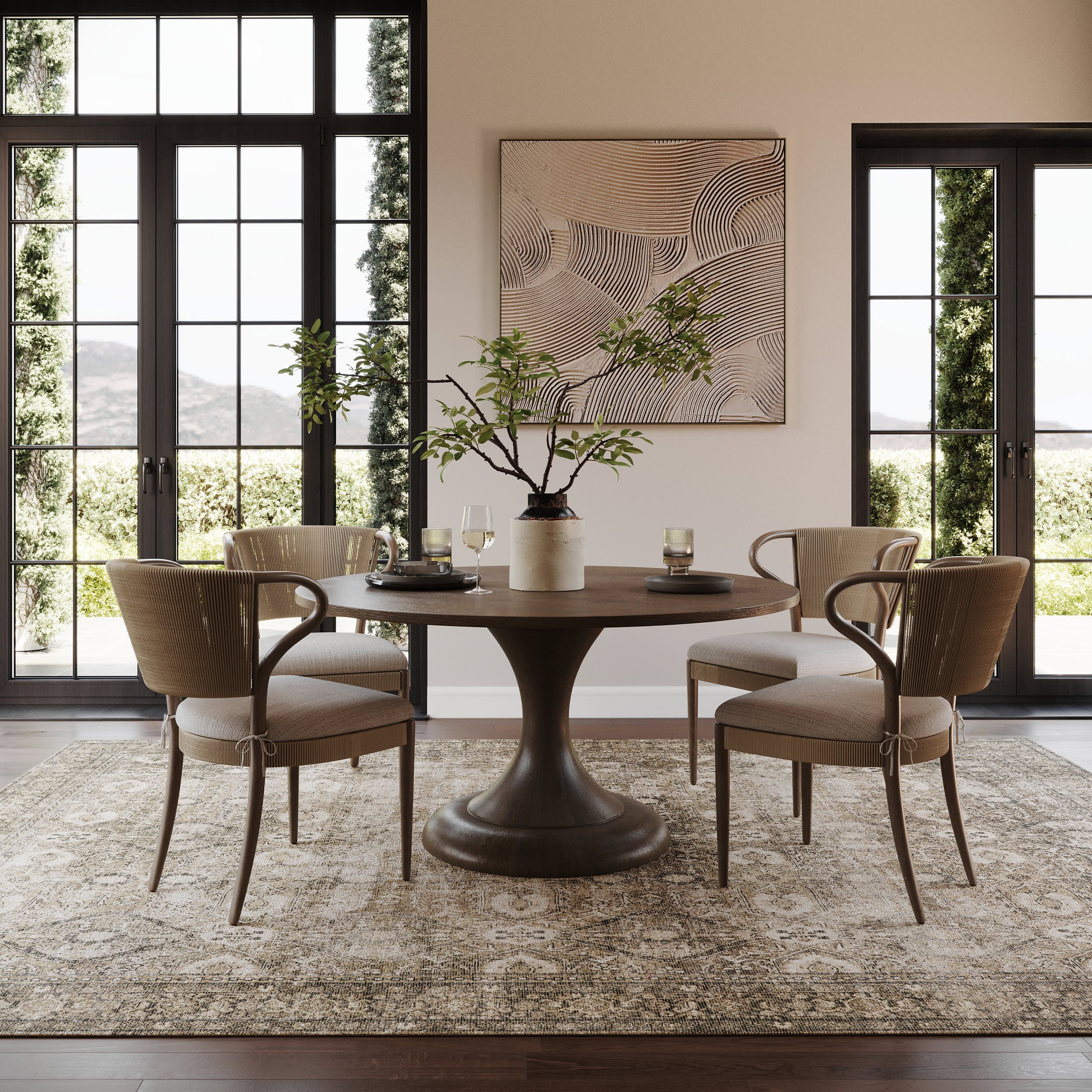 Chester Antiqued Jute-Blend Rug | Green - Image 2