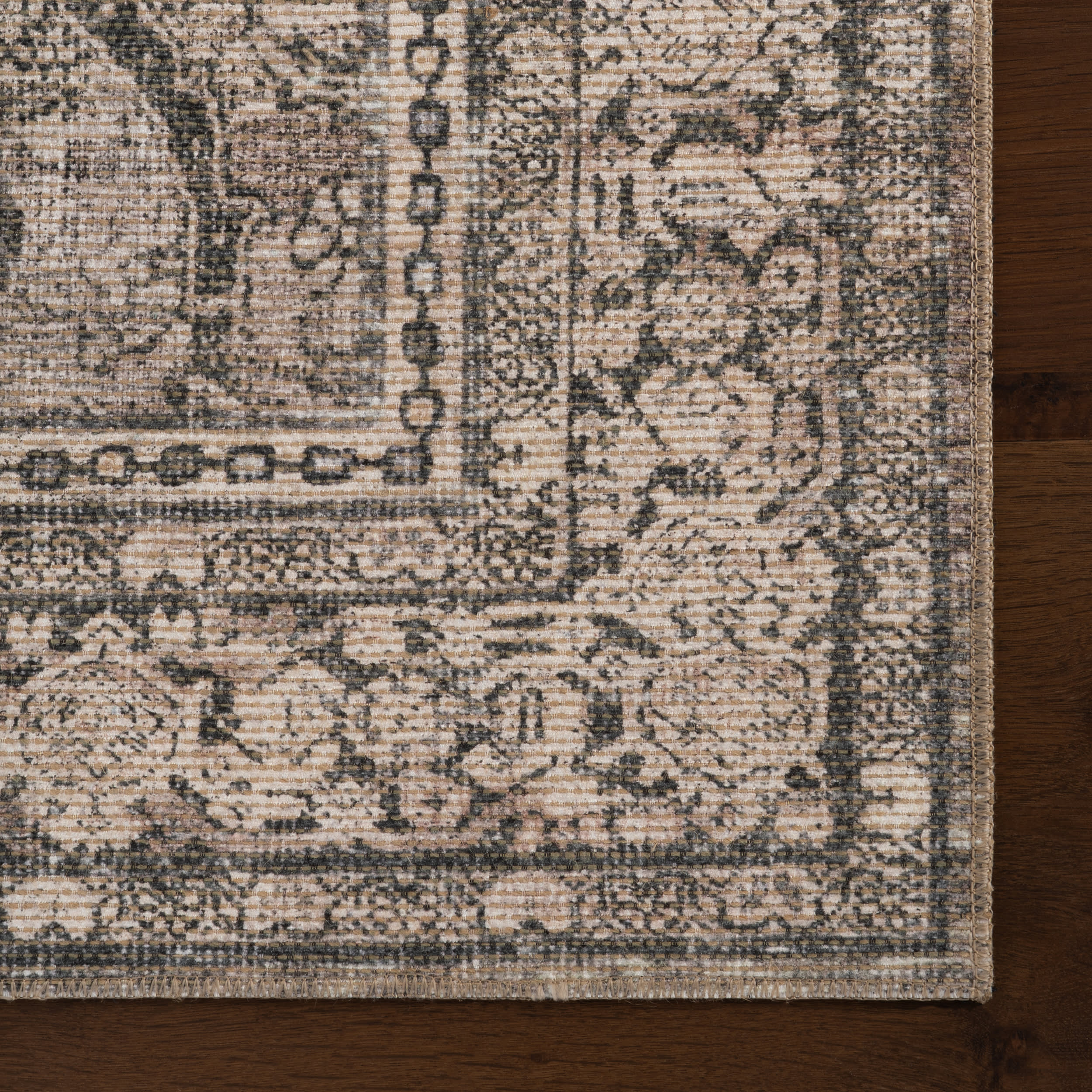 Chester Antiqued Jute-Blend Rug | Grey - Image 4