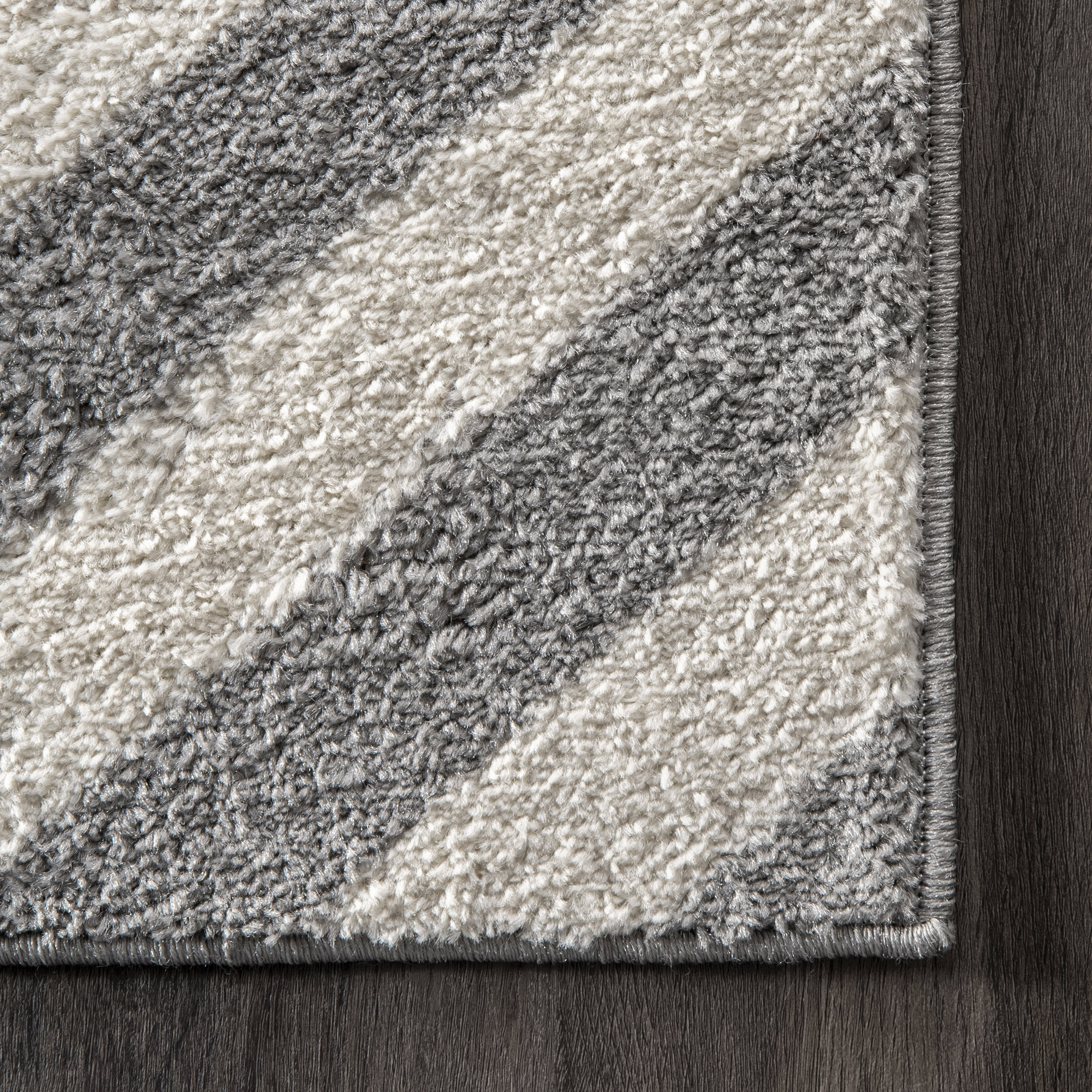 Chevron Stripes Rug | Grey - Image 3