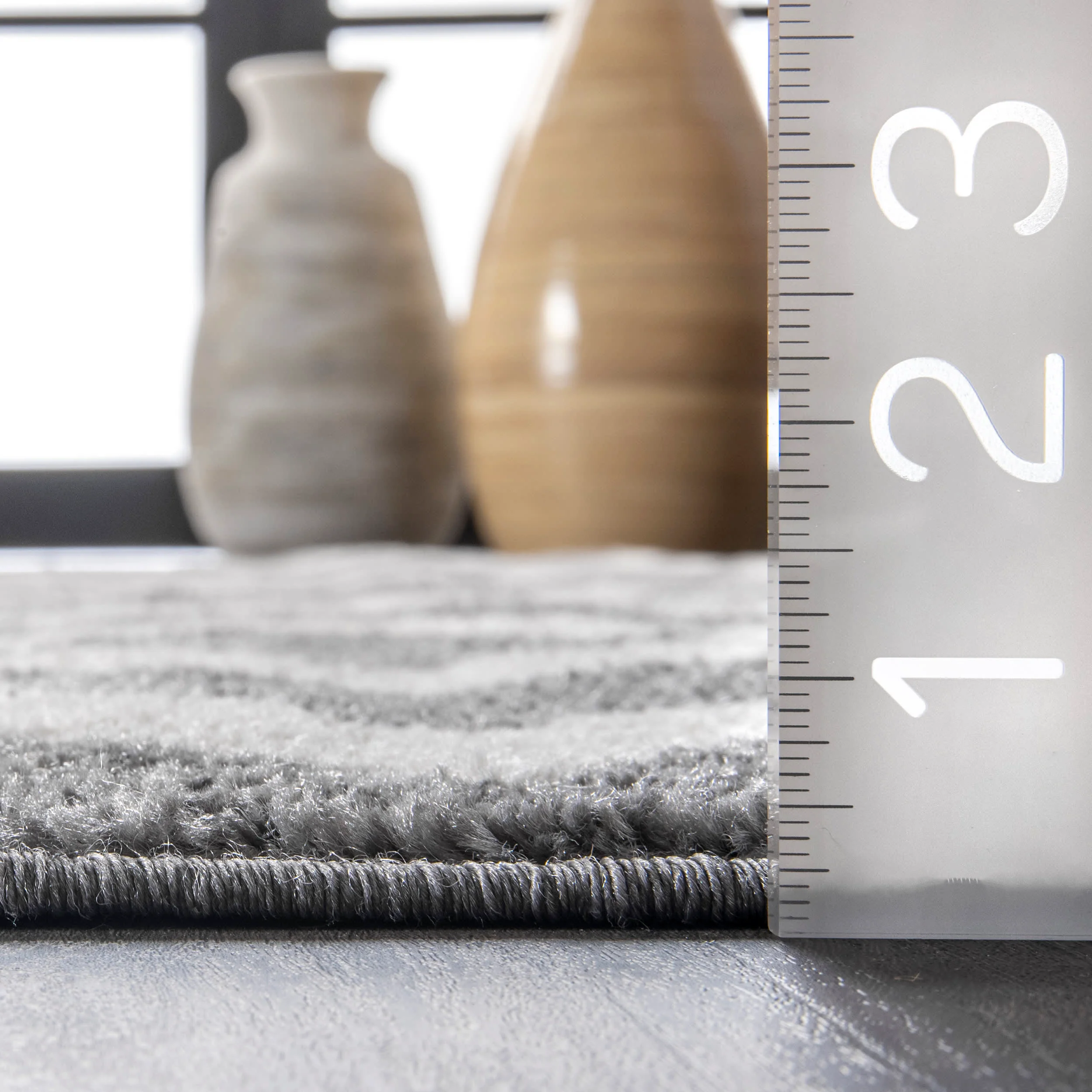 Chevron Stripes Rug | Grey - Image 5