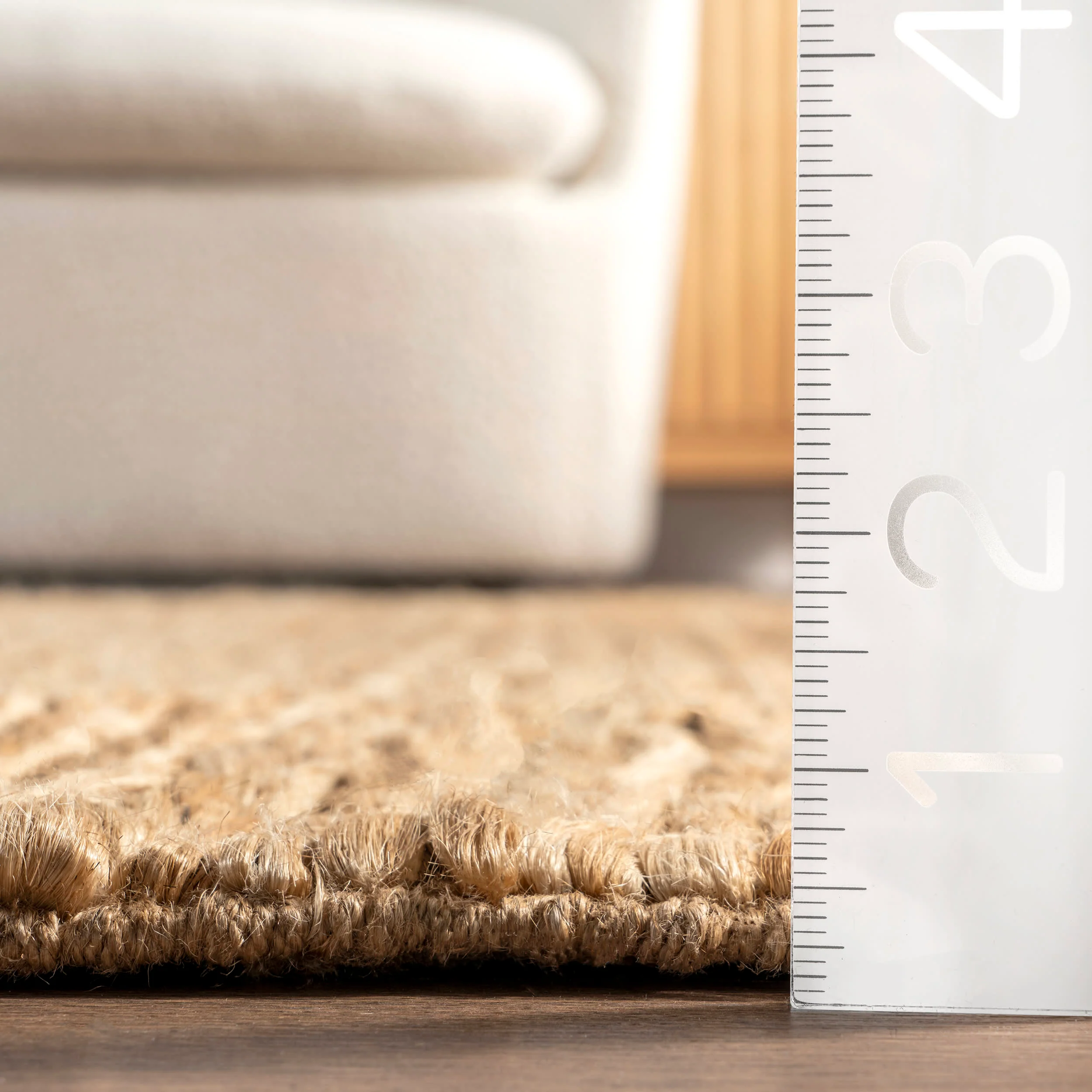 Chiemela Jute Trellis Rug | Natural - Image 4