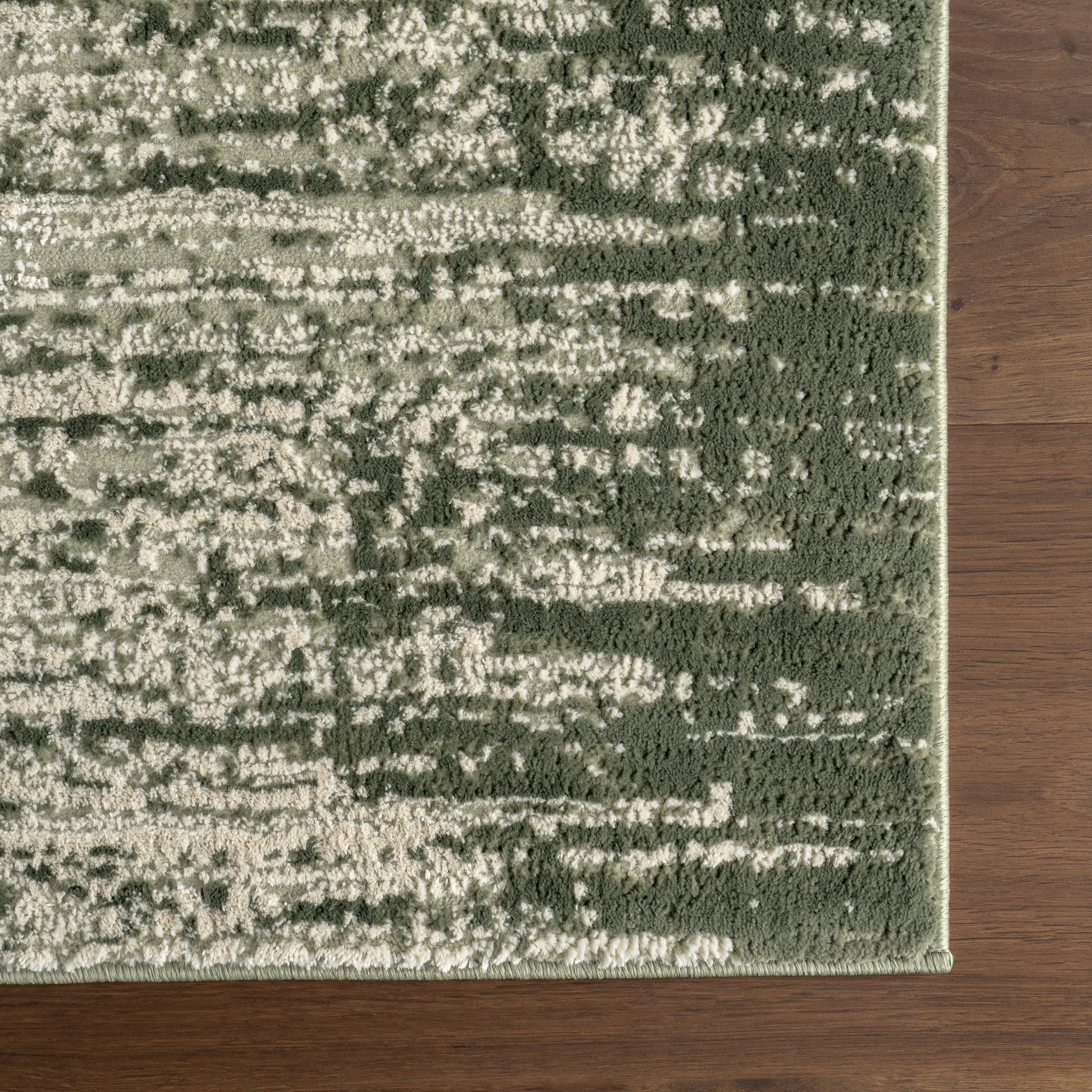 Chitwan Plush Textured Washable Rug | Green - Image 4