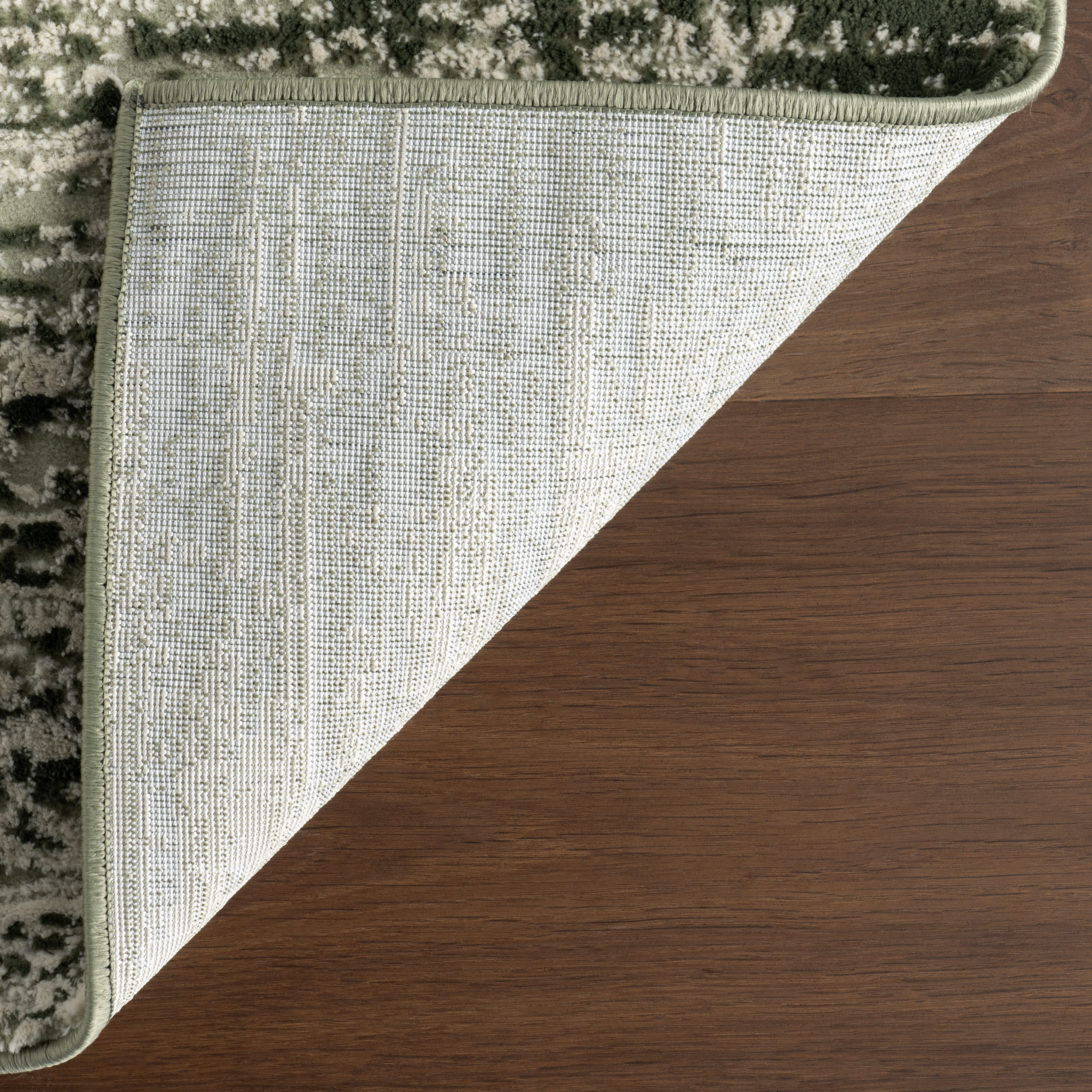 Chitwan Plush Textured Washable Rug | Green - Image 6