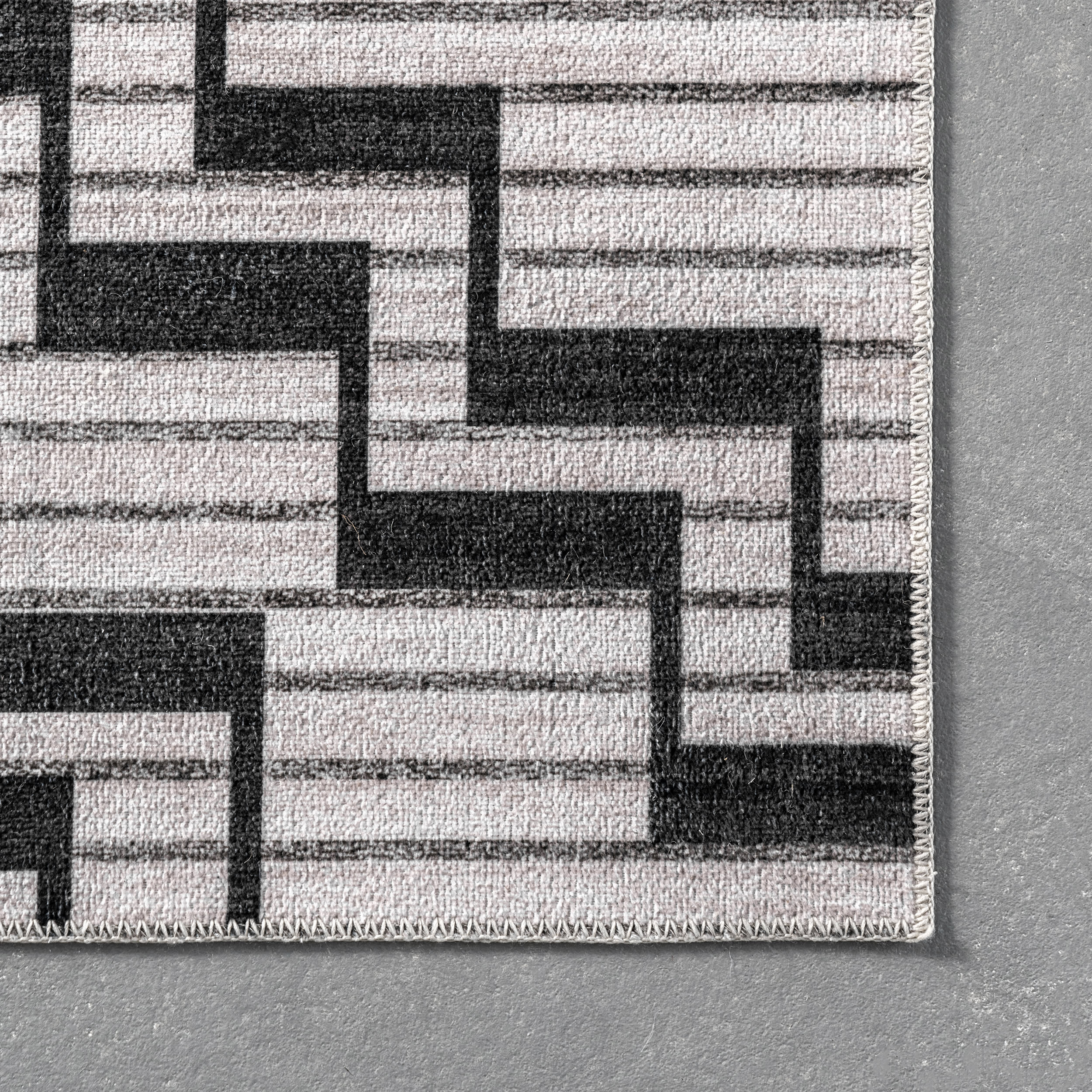 Christie Washable Modern Rug | Charcoal - Image 3