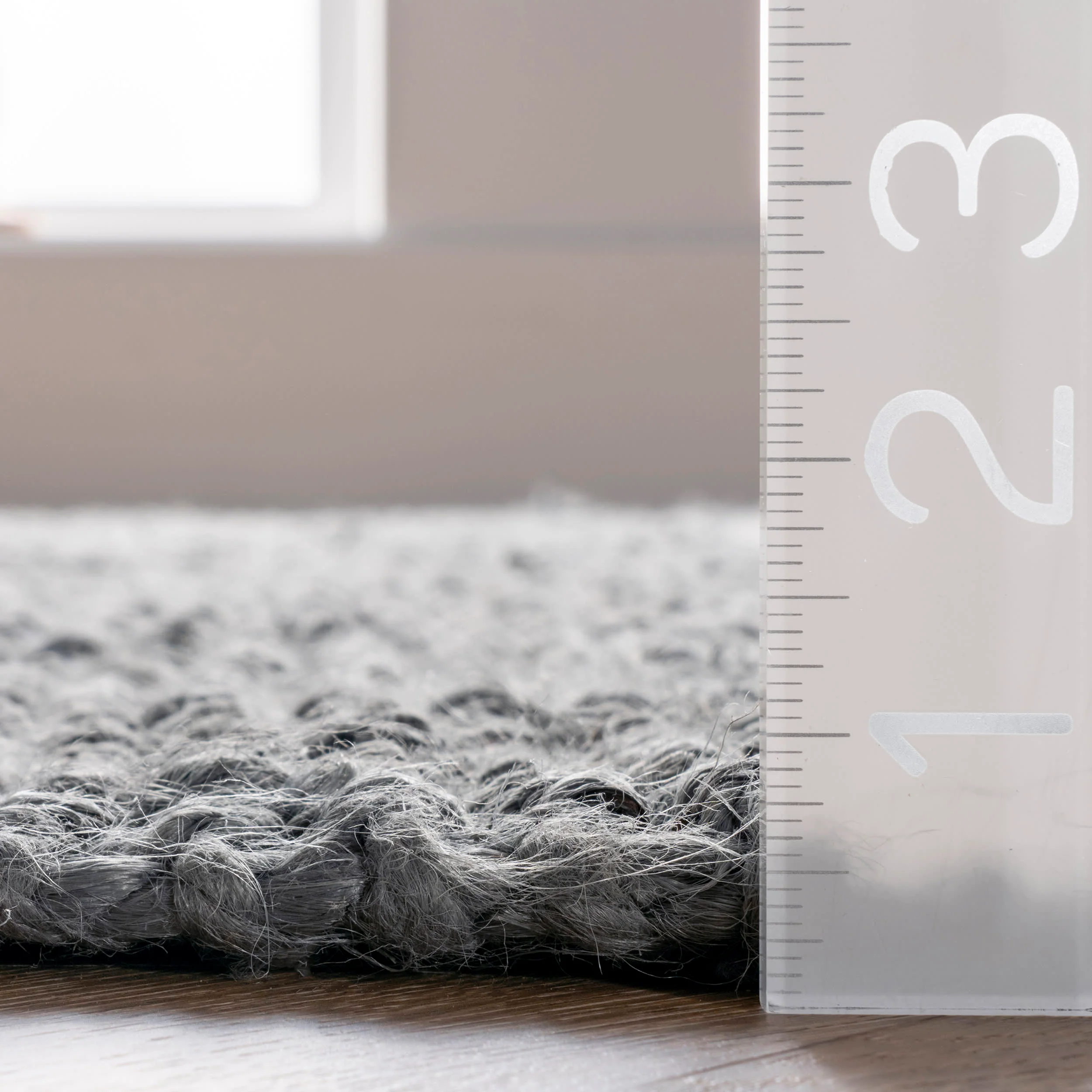 Chunky Jute Tasseled Rug | Grey - Image 5