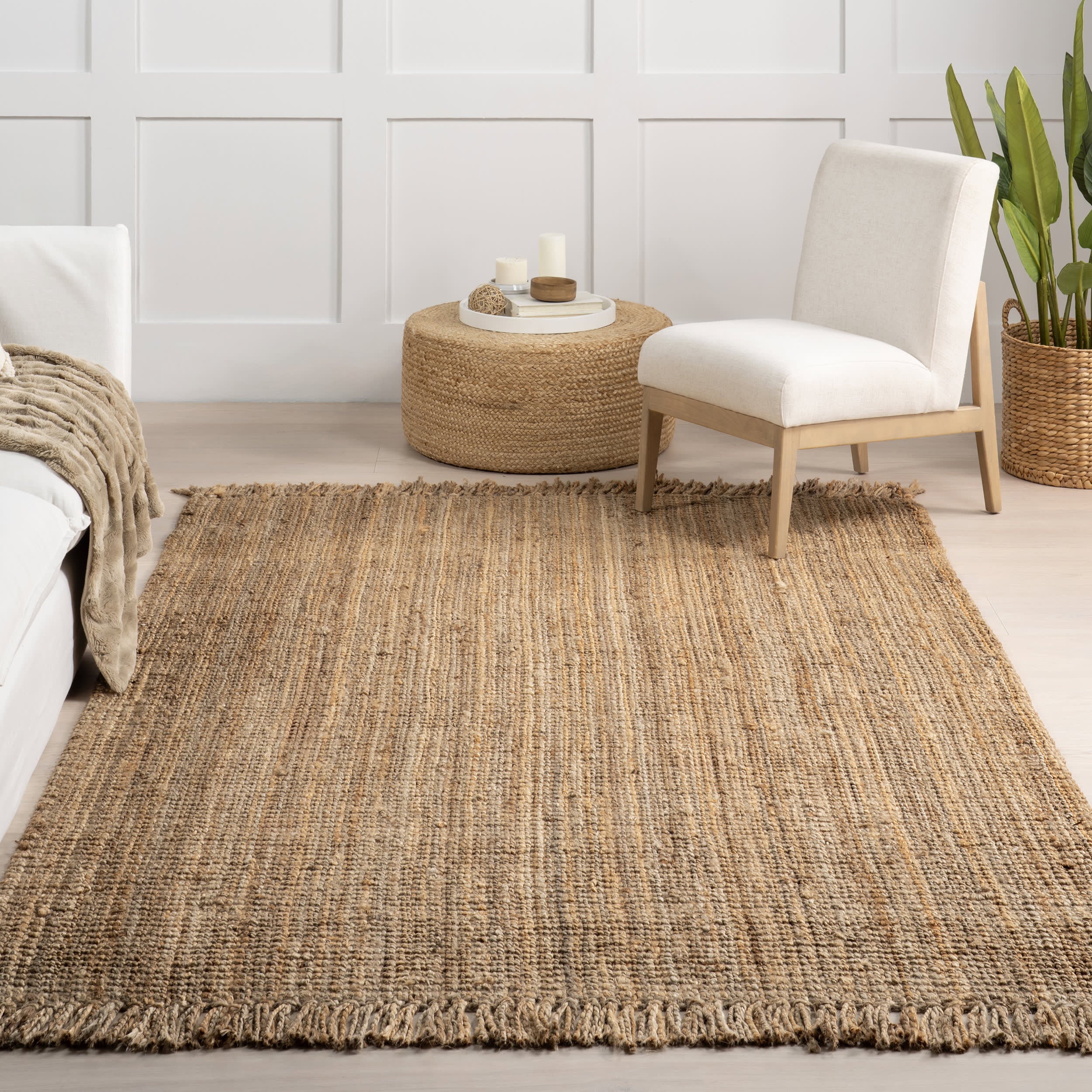 Chunky Jute Tasseled Rug | Natural - Image 5