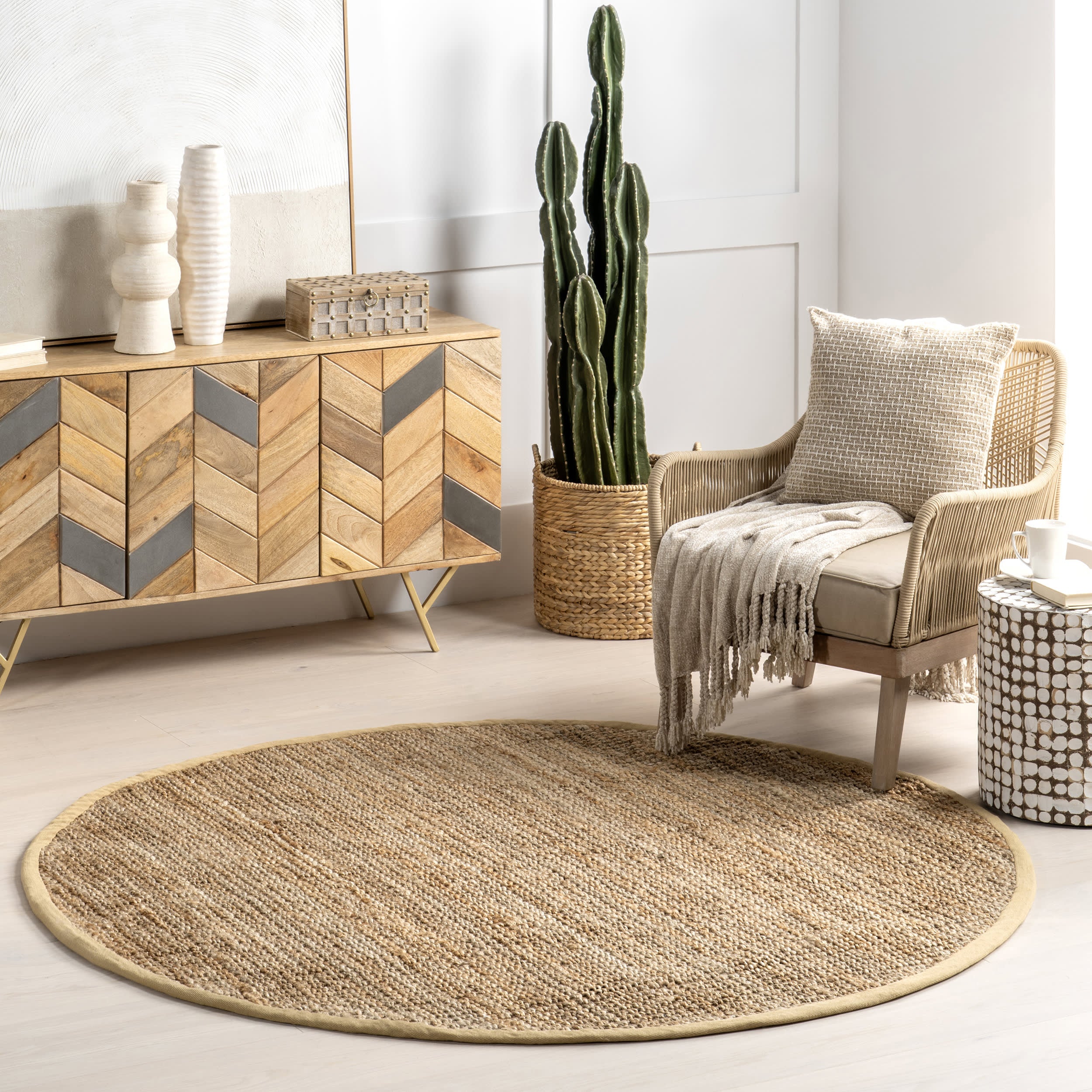 Chunky Jute Tasseled Rug | Natural - Image 2