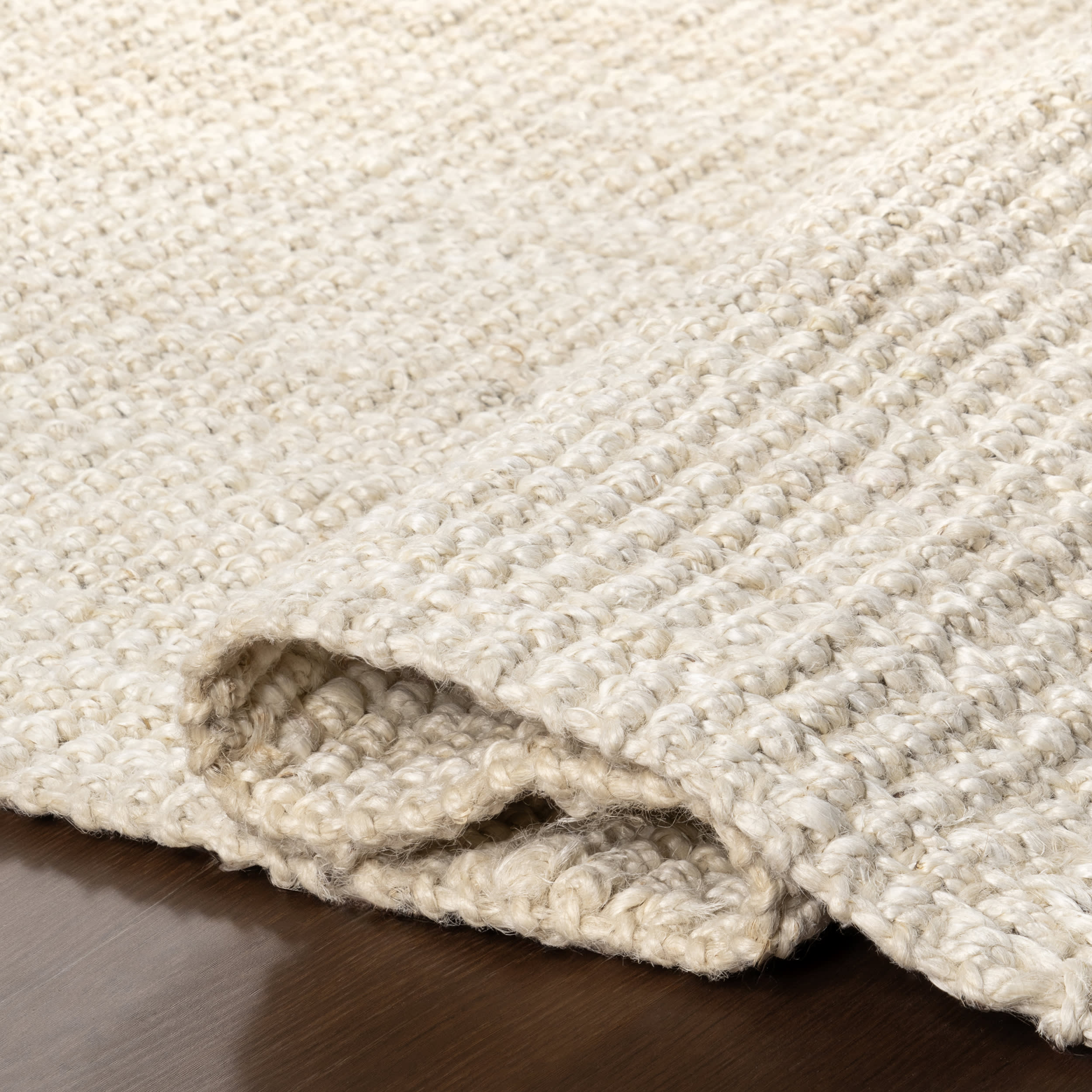 Chunky Jute Tasseled Rug | Off White - Image 10