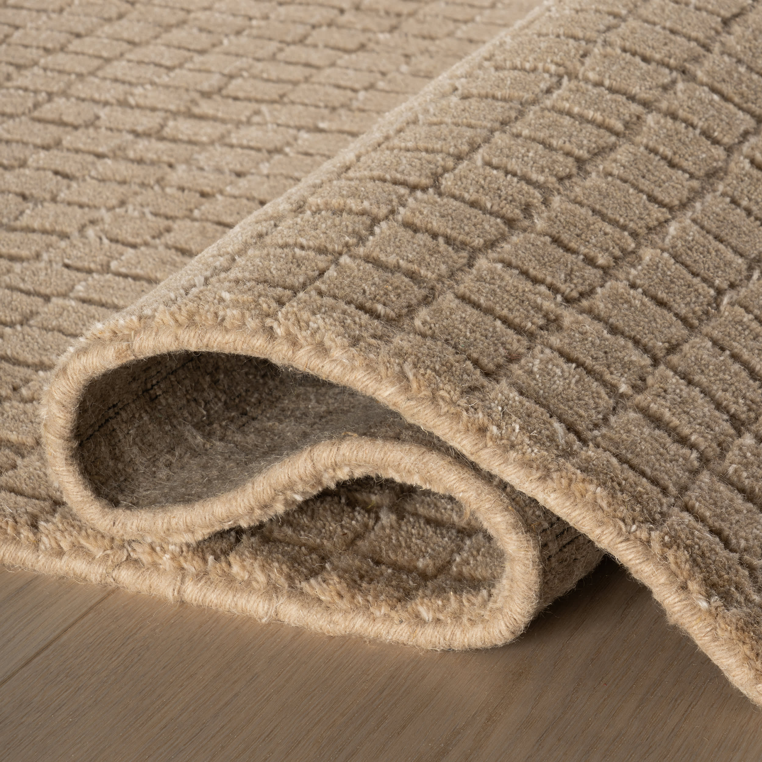 Cinnara Moroccan Striped Rug | Beige - Image 3