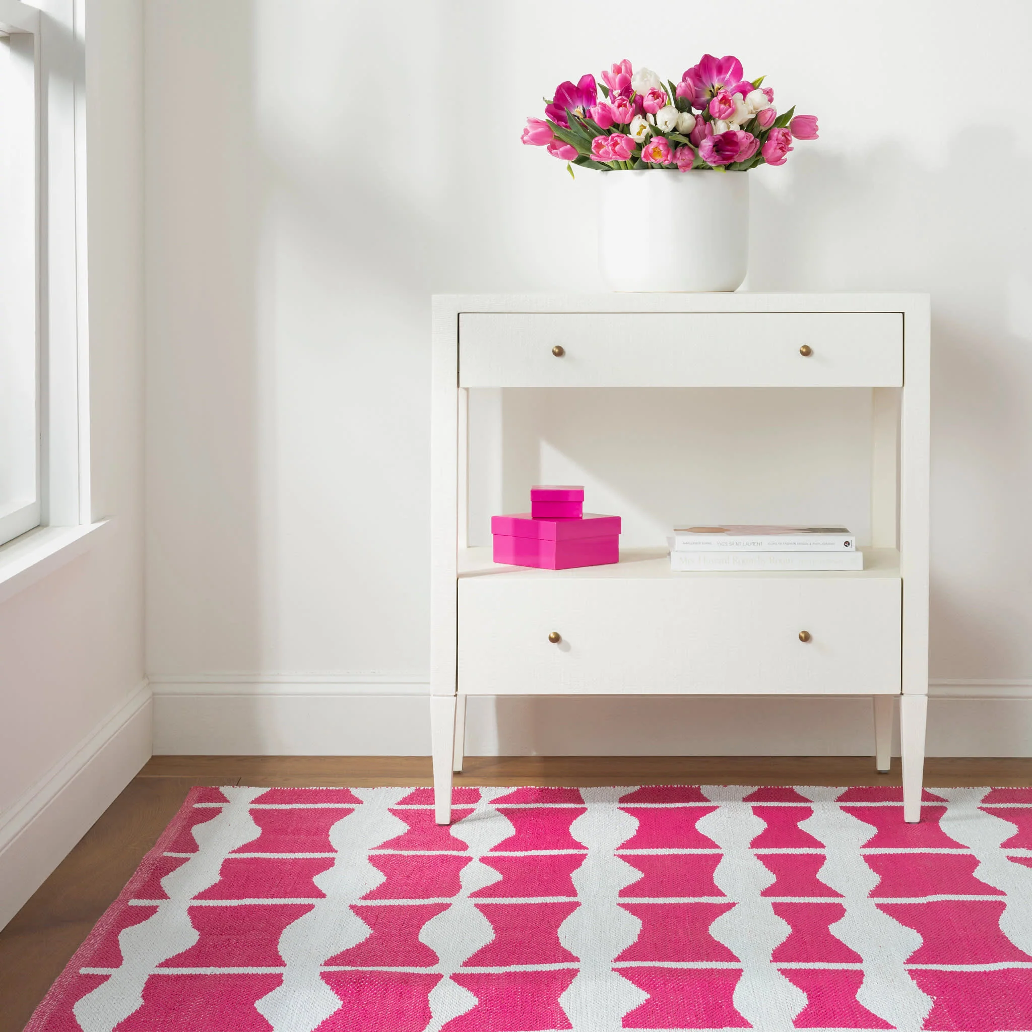 Circuit Handwoven Indoor/Outdoor Rug | Fuchsia - Image 2