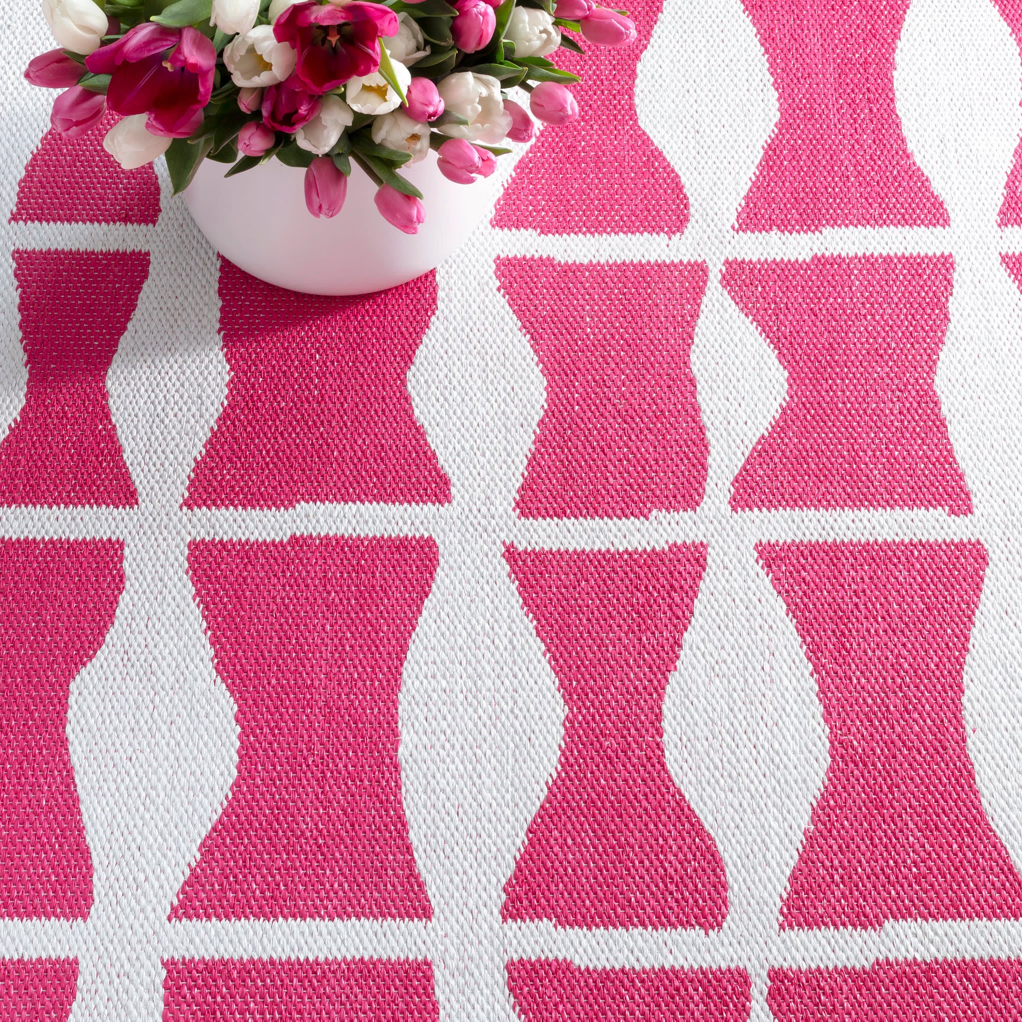 Circuit Handwoven Indoor/Outdoor Rug | Fuchsia - Image 3