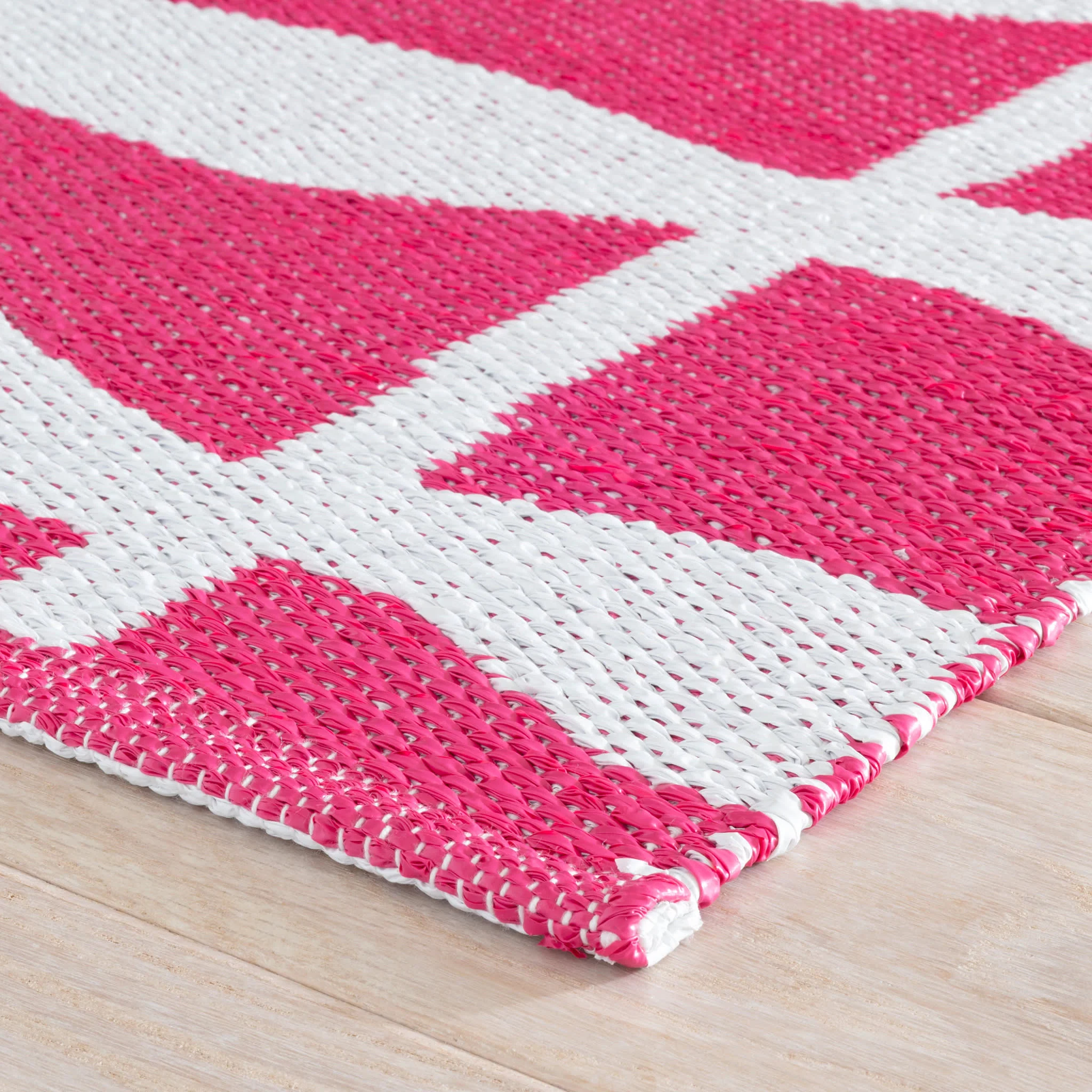 Circuit Handwoven Indoor/Outdoor Rug | Fuchsia - Image 4